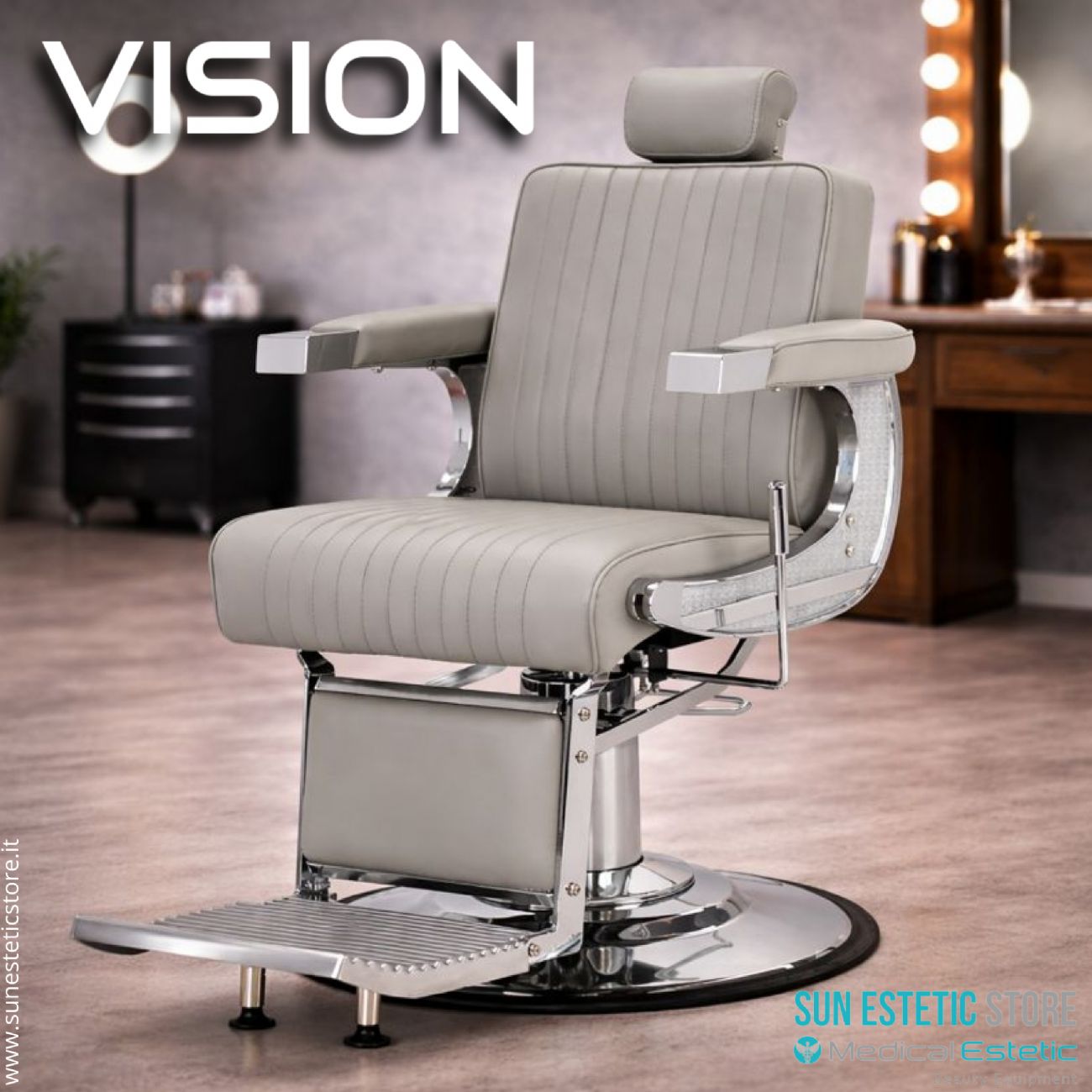 Vision Poltrona barbiere barber shop in varie tonalità