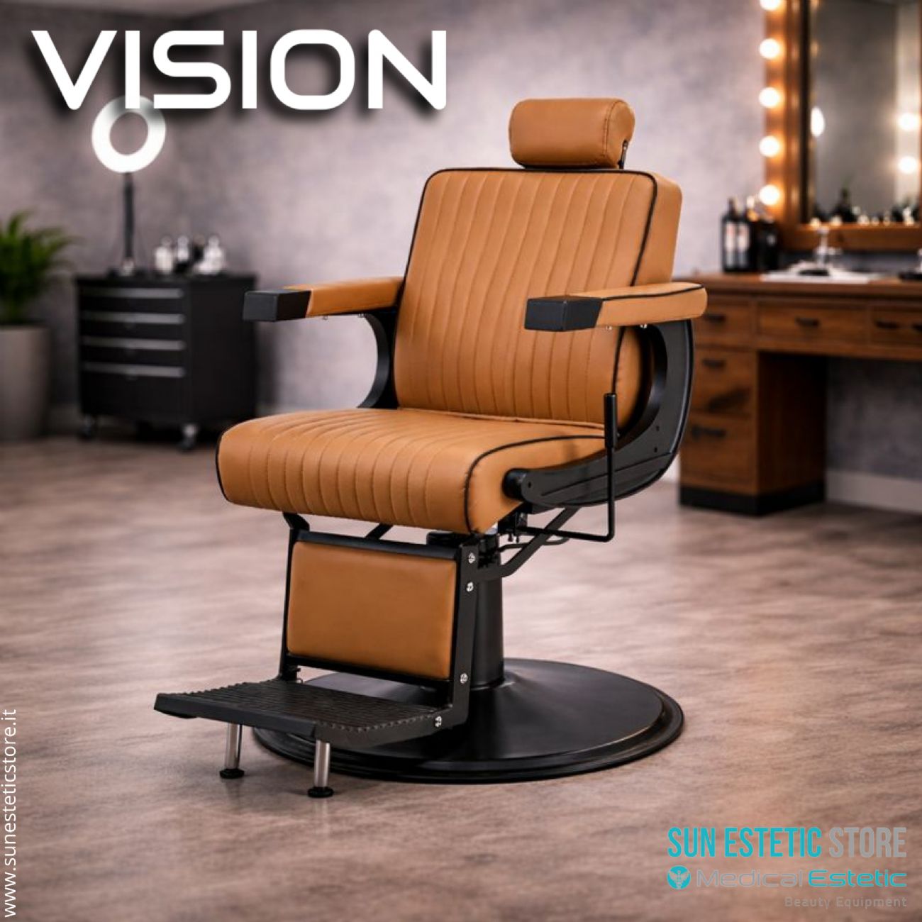 Vision Poltrona barbiere barber shop in varie tonalità