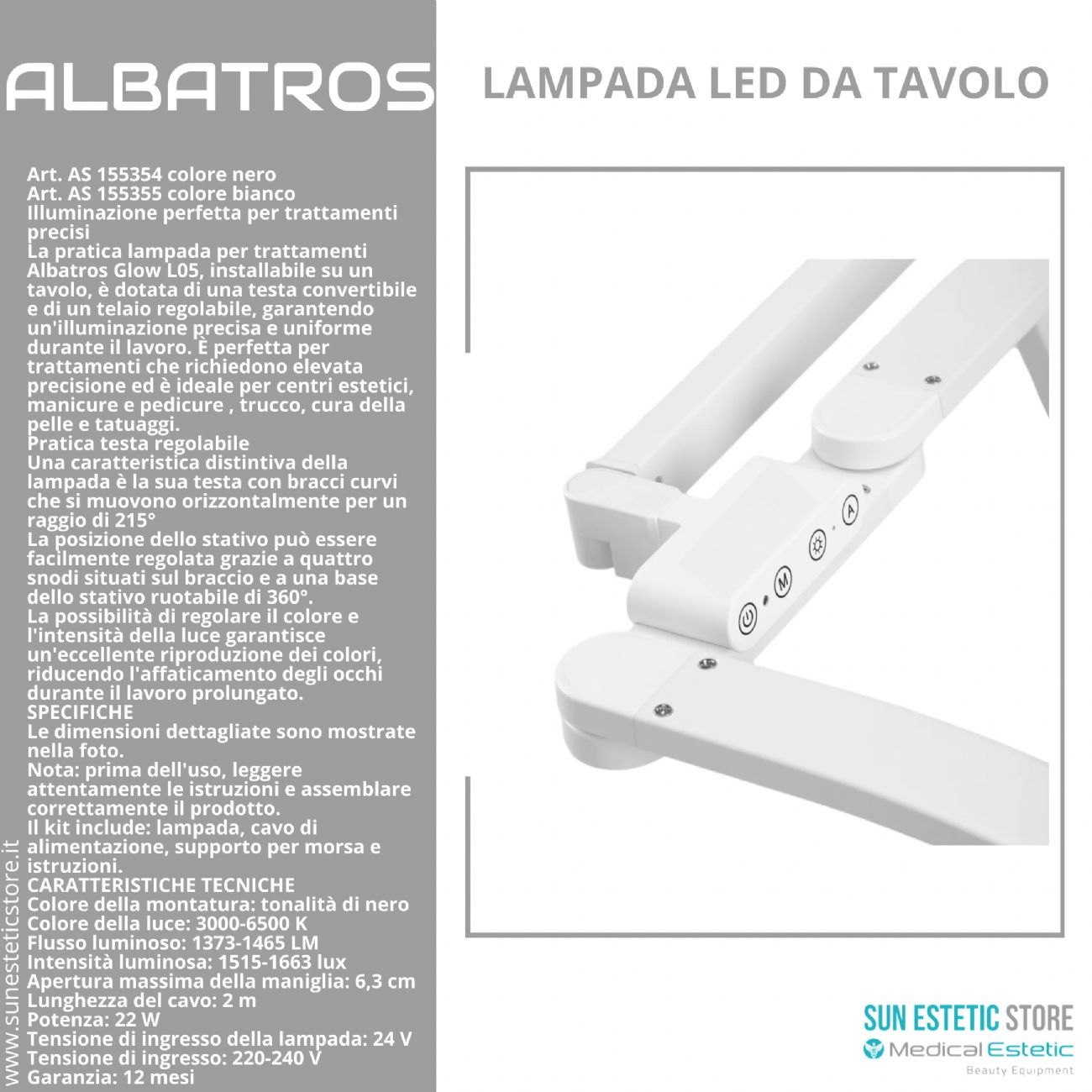 Albatros lampada Led da tavolo manicure nails