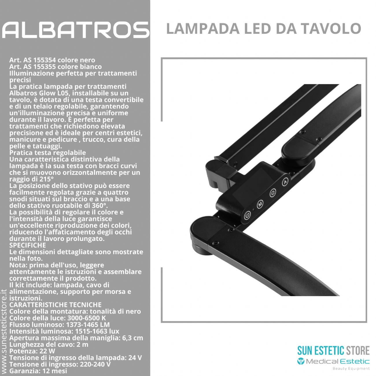 Albatros lampada Led da tavolo manicure nails