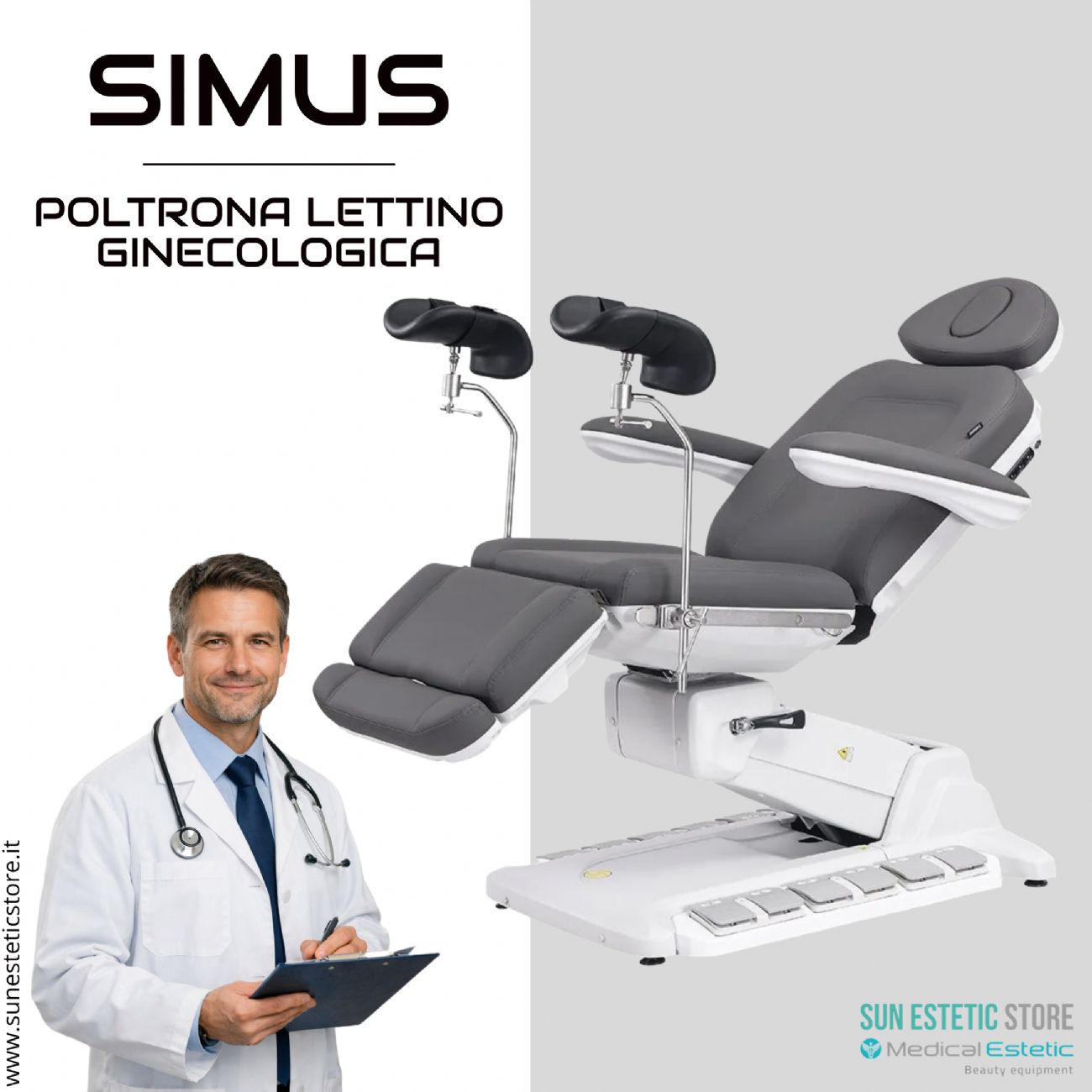 Simus poltrona lettino ginecologica 4 motori