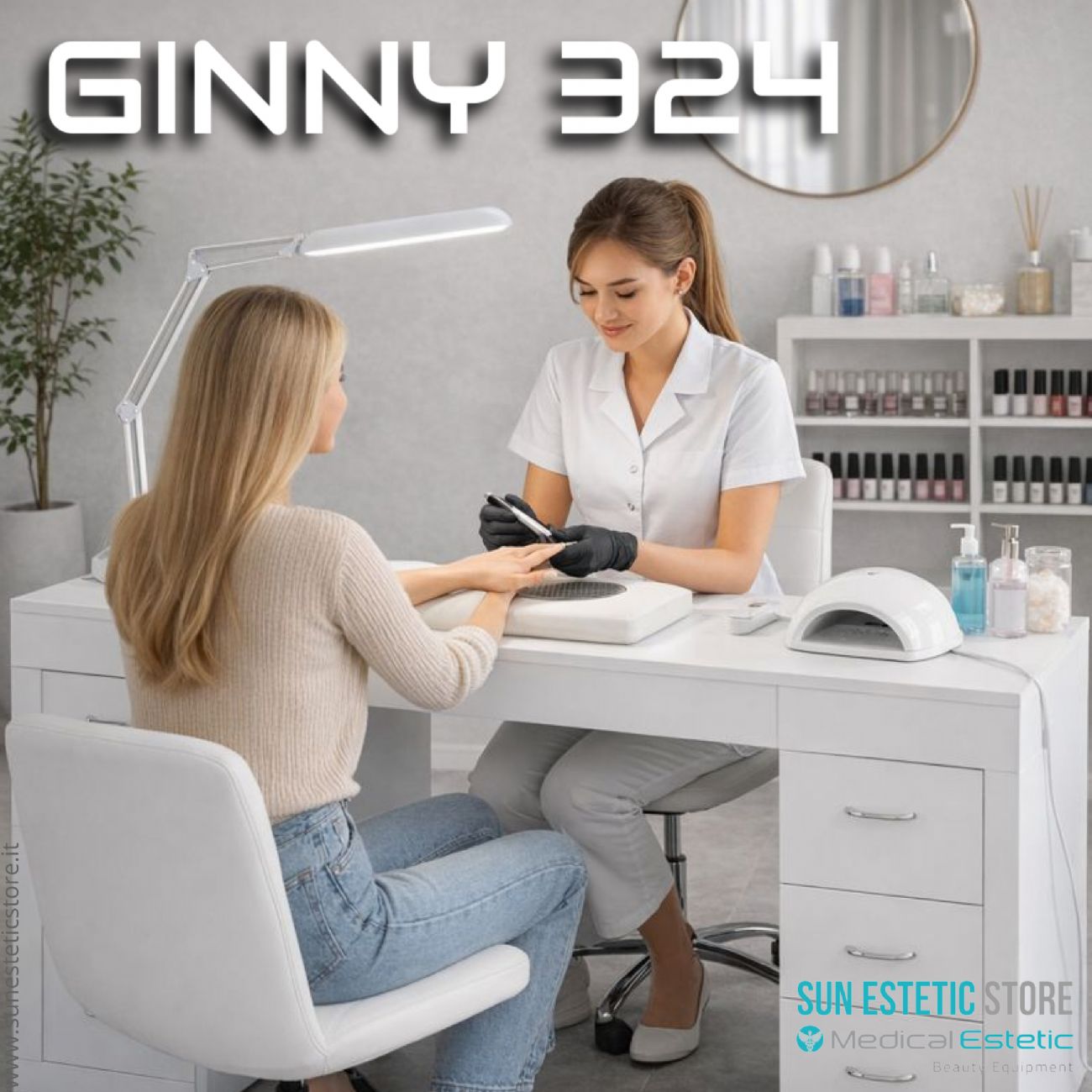 Ginny 324 tavolino manicure con aspiratore
