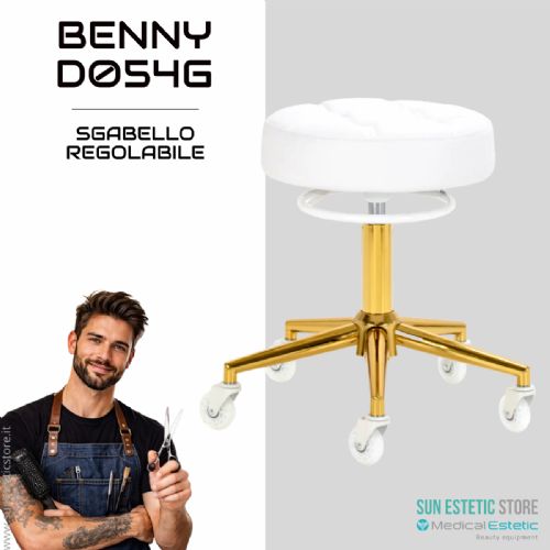 Benny D054G sgabello regolabile per estetica parrucchiere