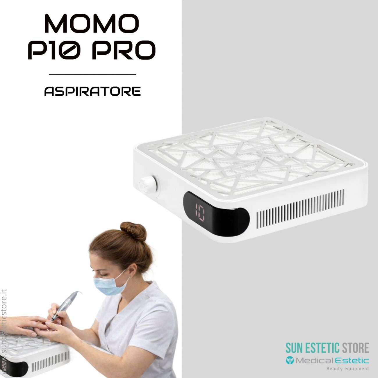Momo P10 Pro aspiratore manicure nails
