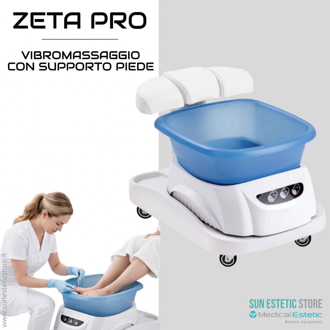 Zeta Pro idromassaggio con carrello supporto piede