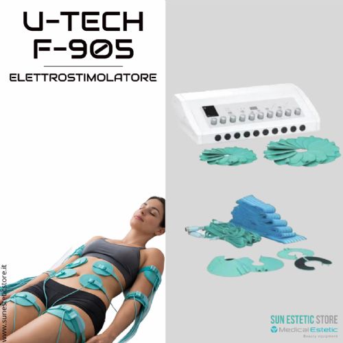 U-Tech F905 Elettrostimolatore con elettrodi per dimagrimento e tonificazione muscolare estetica