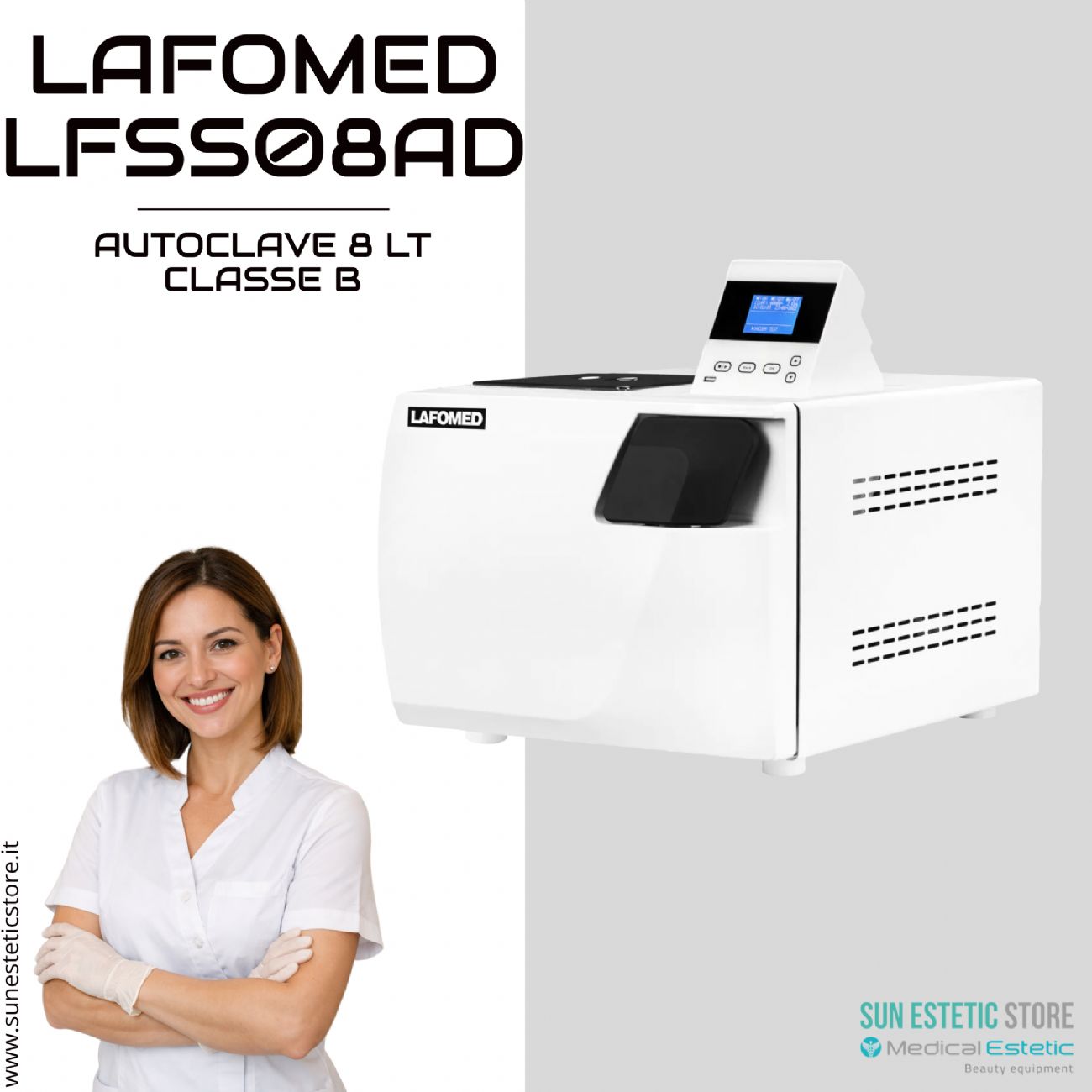 Lafomed LFSS08AD autoclave 8 lt sterilizzazione classe B