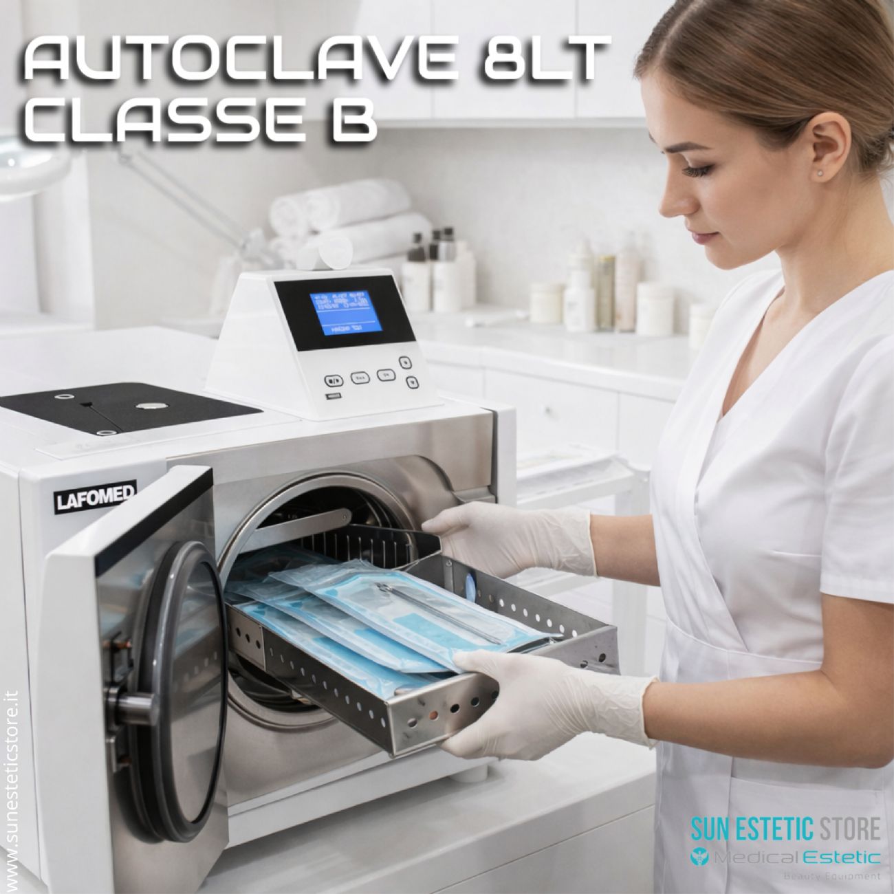 Lafomed LFSS08AD autoclave 8 lt sterilizzazione classe B