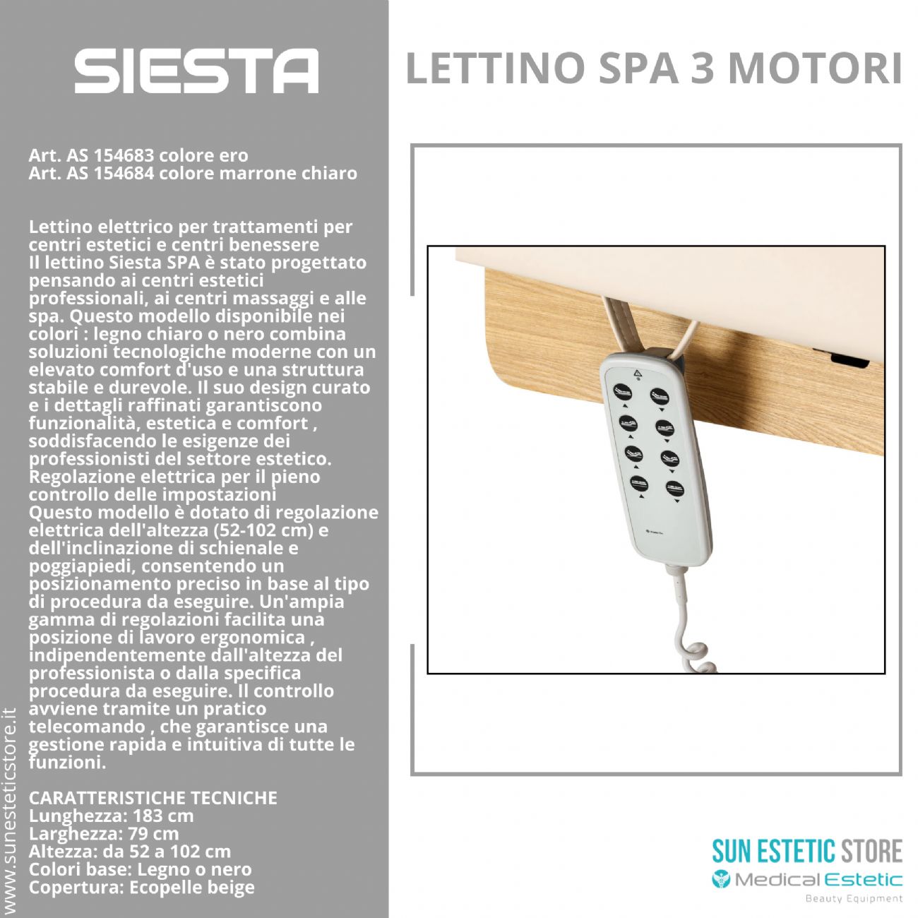 Siesta lettino massaggio spa 3 motori