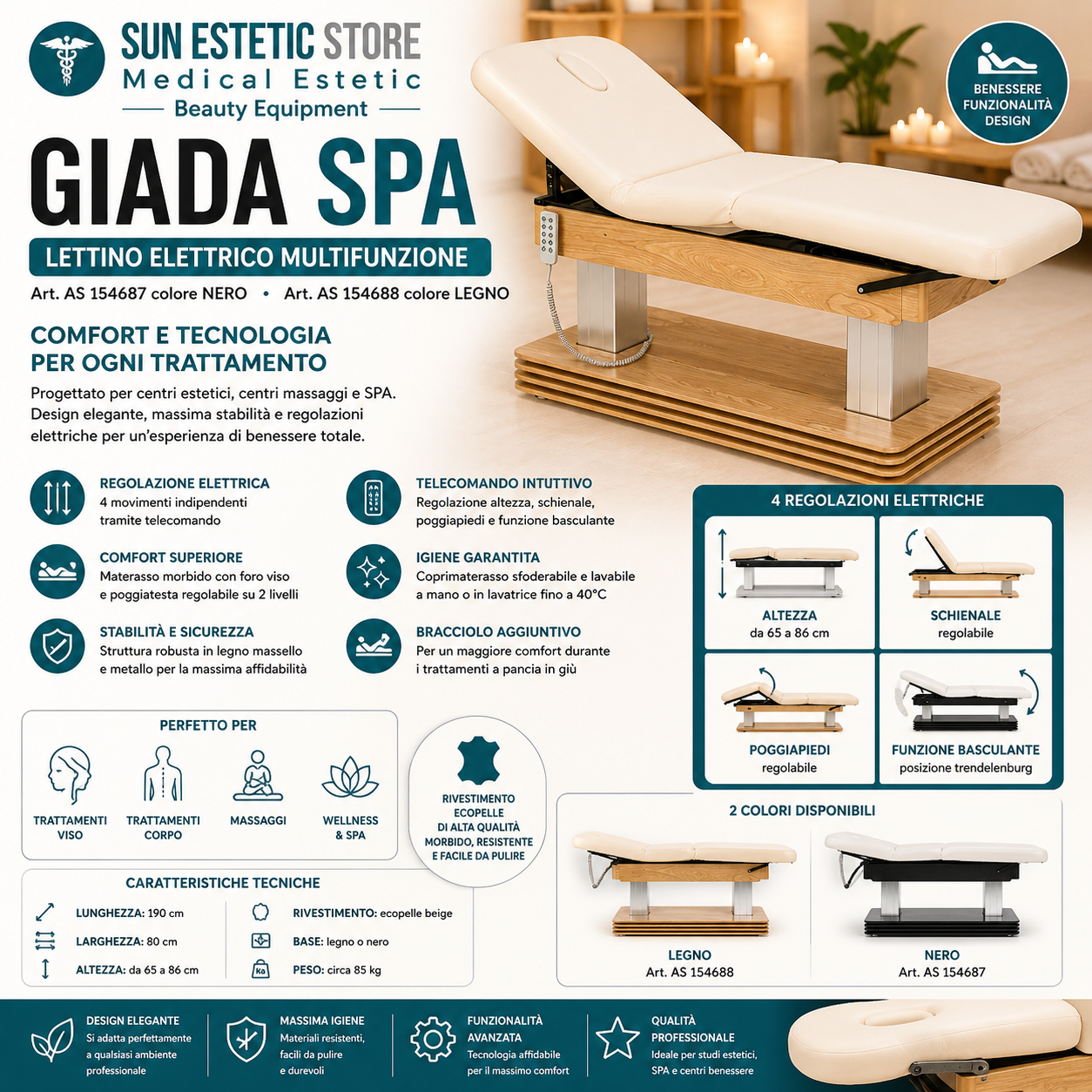 Giada Lettino massaggio Spa 4 motori