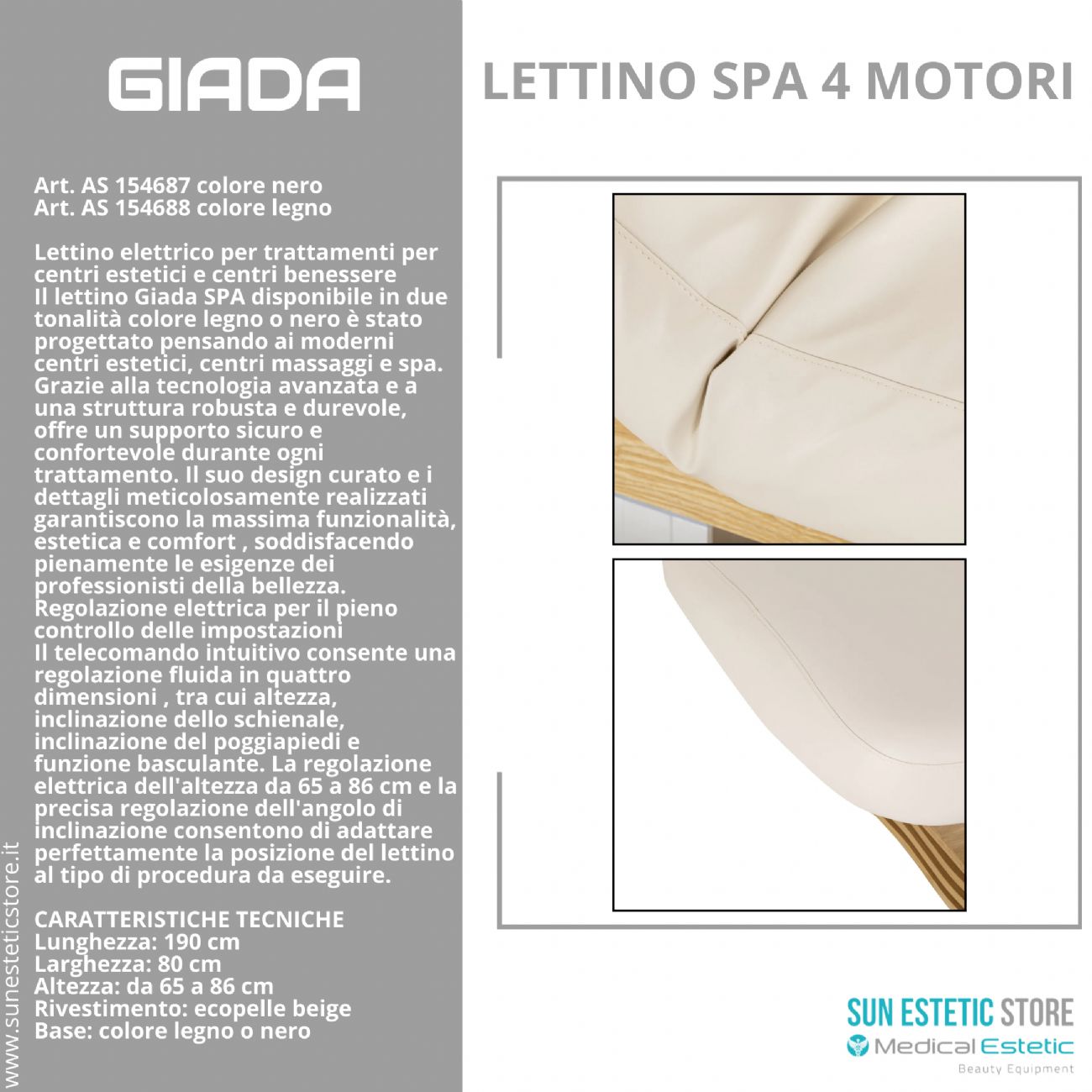 Giada Lettino massaggio Spa 4 motori