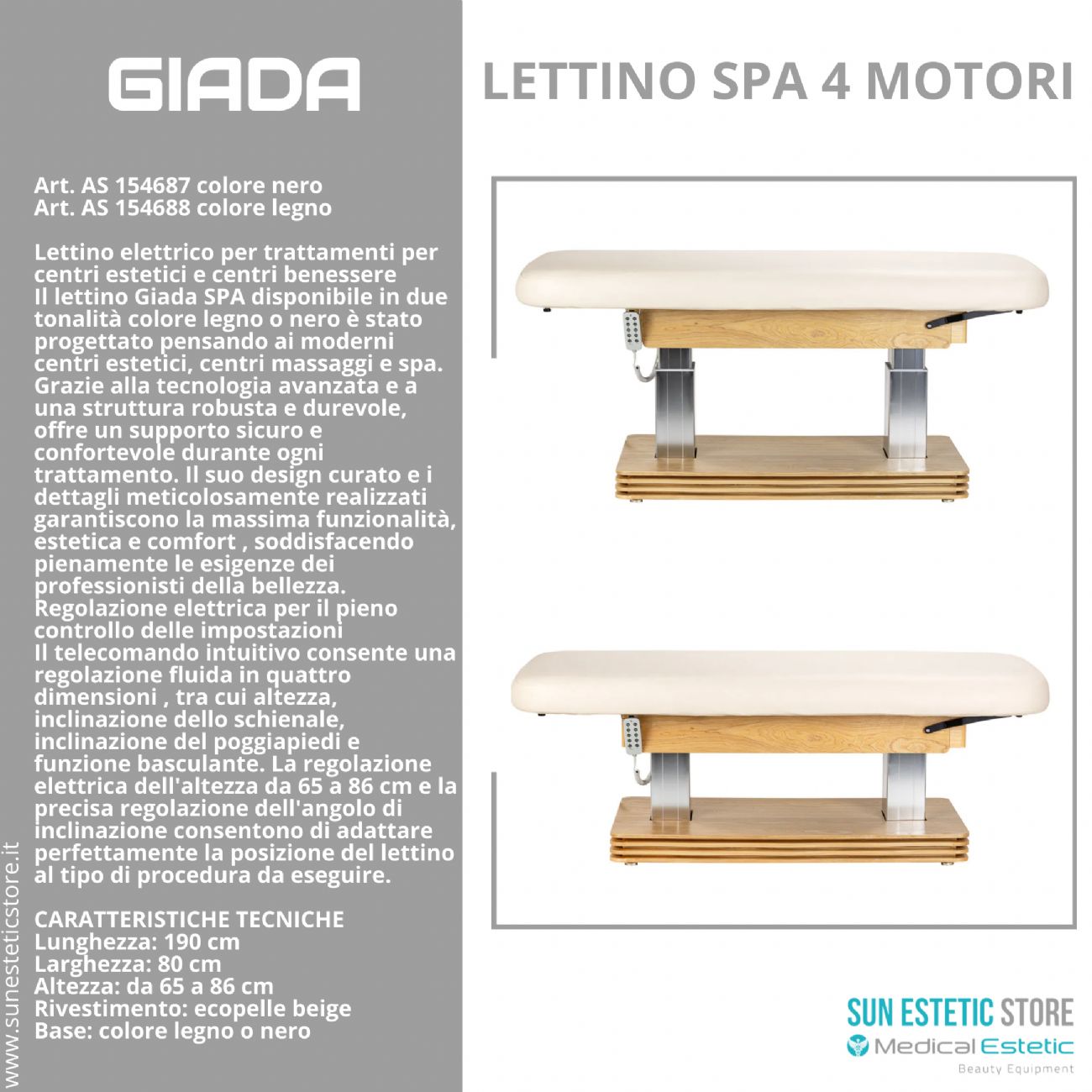 Giada Lettino massaggio Spa 4 motori