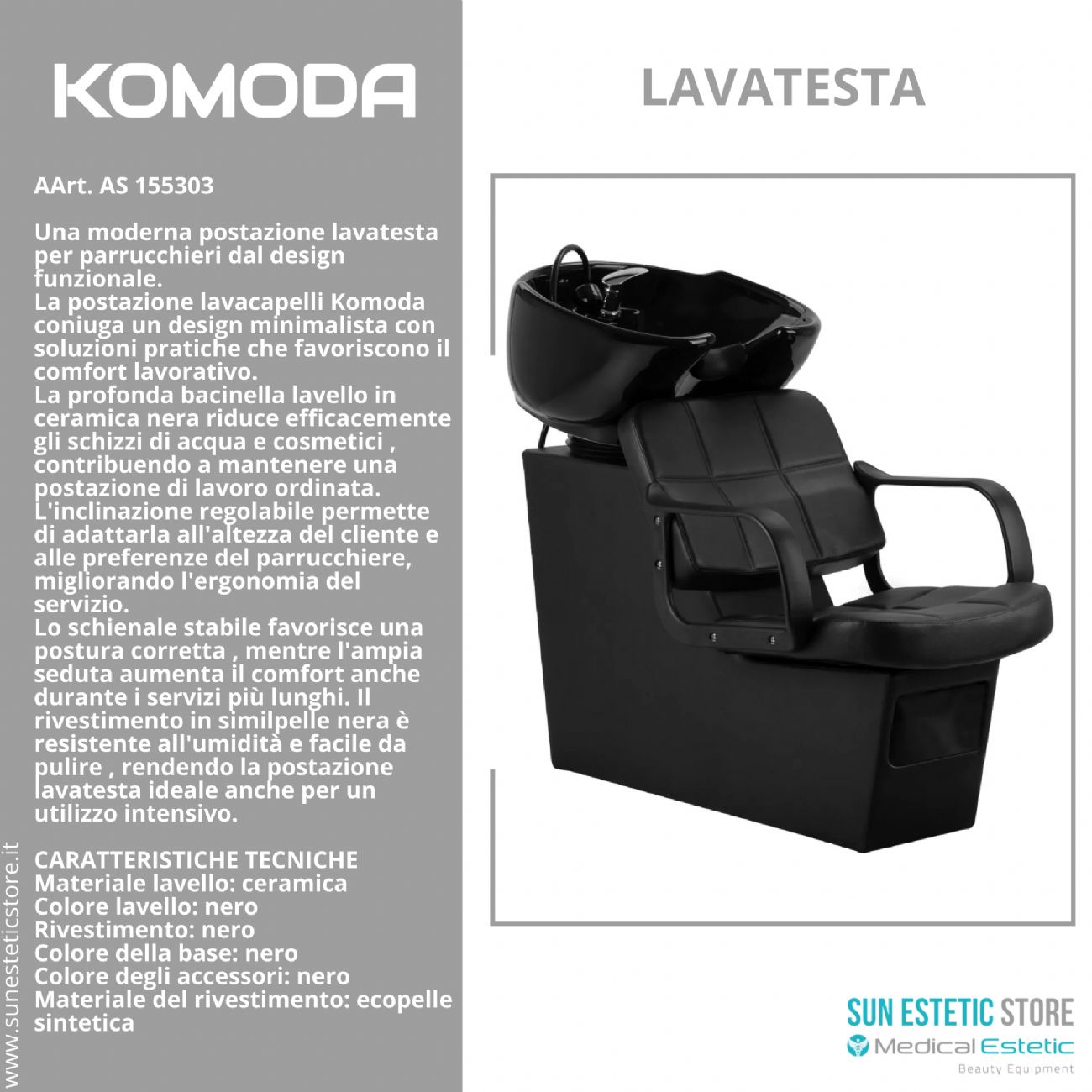 Komoda poltrona lavatesta parrucchiere