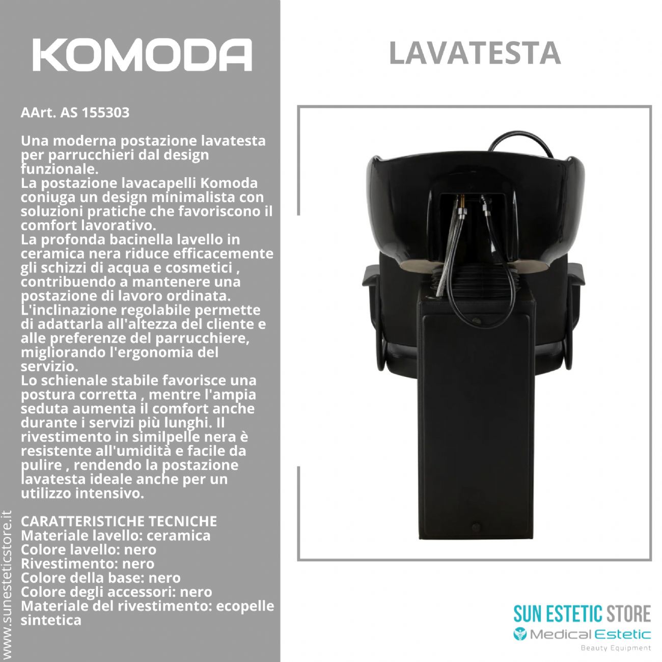 Komoda poltrona lavatesta parrucchiere