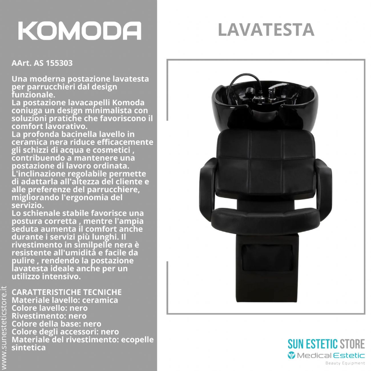 Komoda poltrona lavatesta parrucchiere