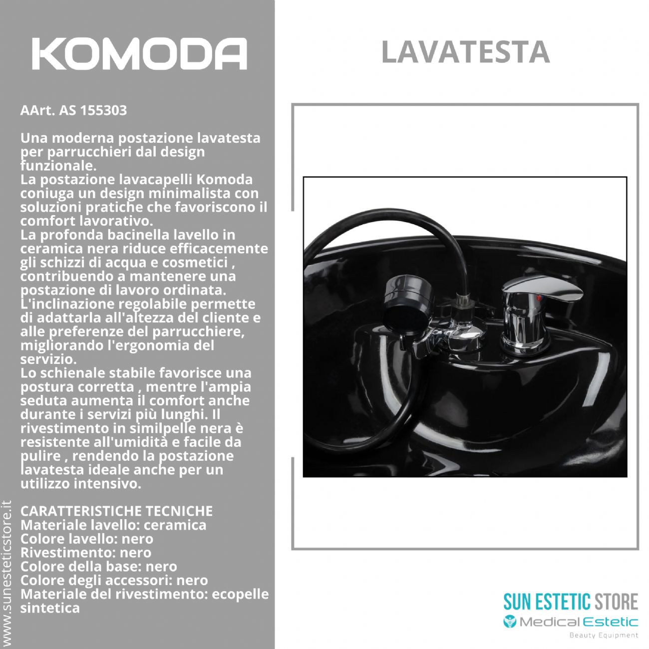 Komoda poltrona lavatesta parrucchiere
