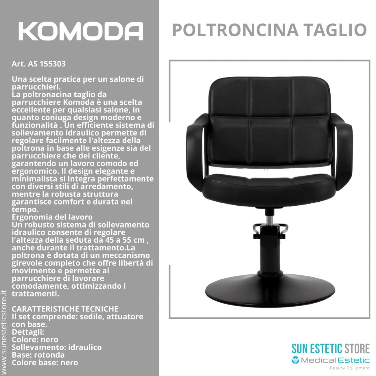 Komoda poltroncina taglio parrucchiere