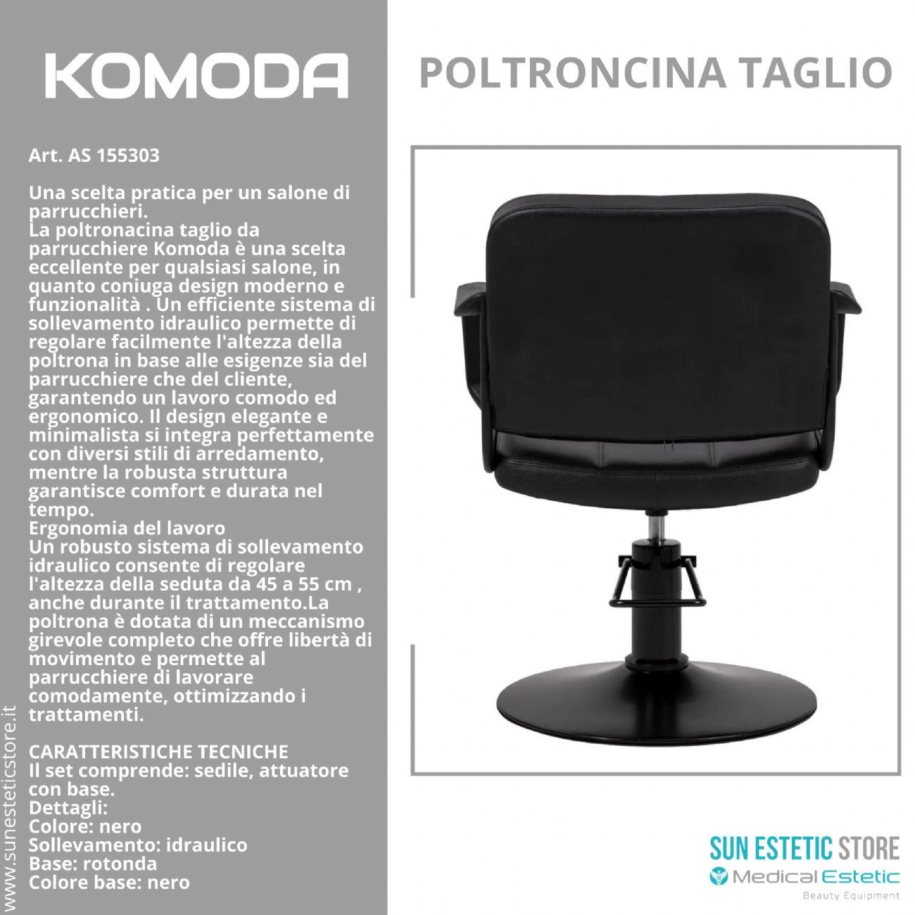 Komoda poltroncina taglio parrucchiere