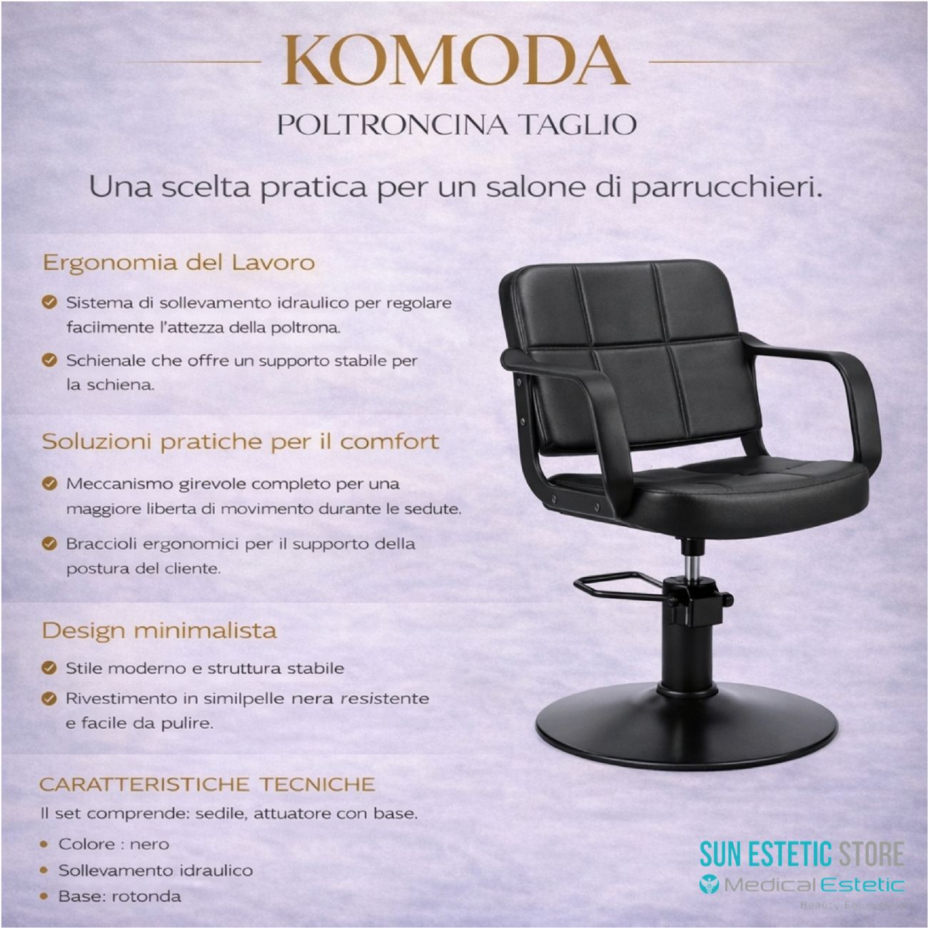 Komoda poltroncina taglio parrucchiere