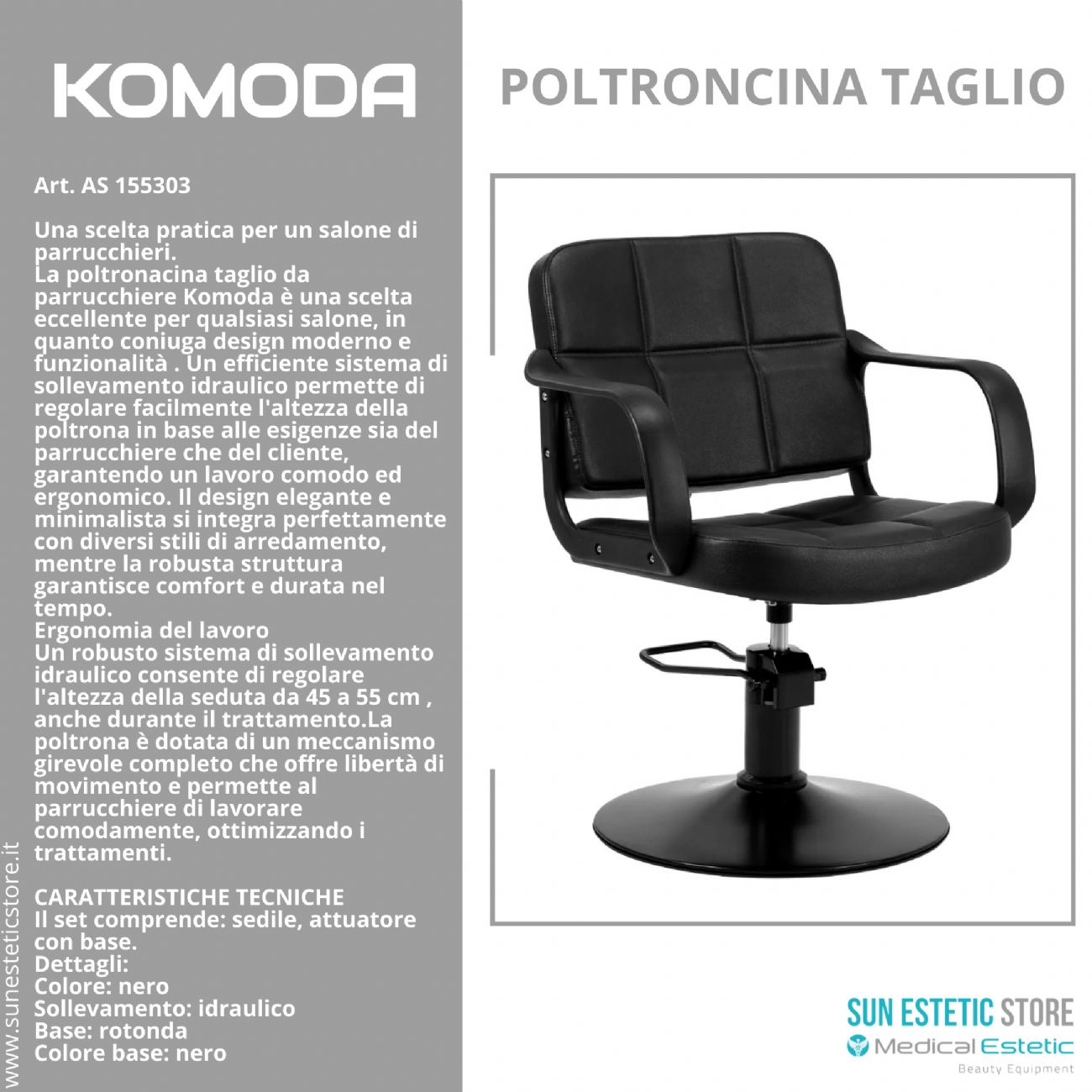 Komoda poltroncina taglio parrucchiere