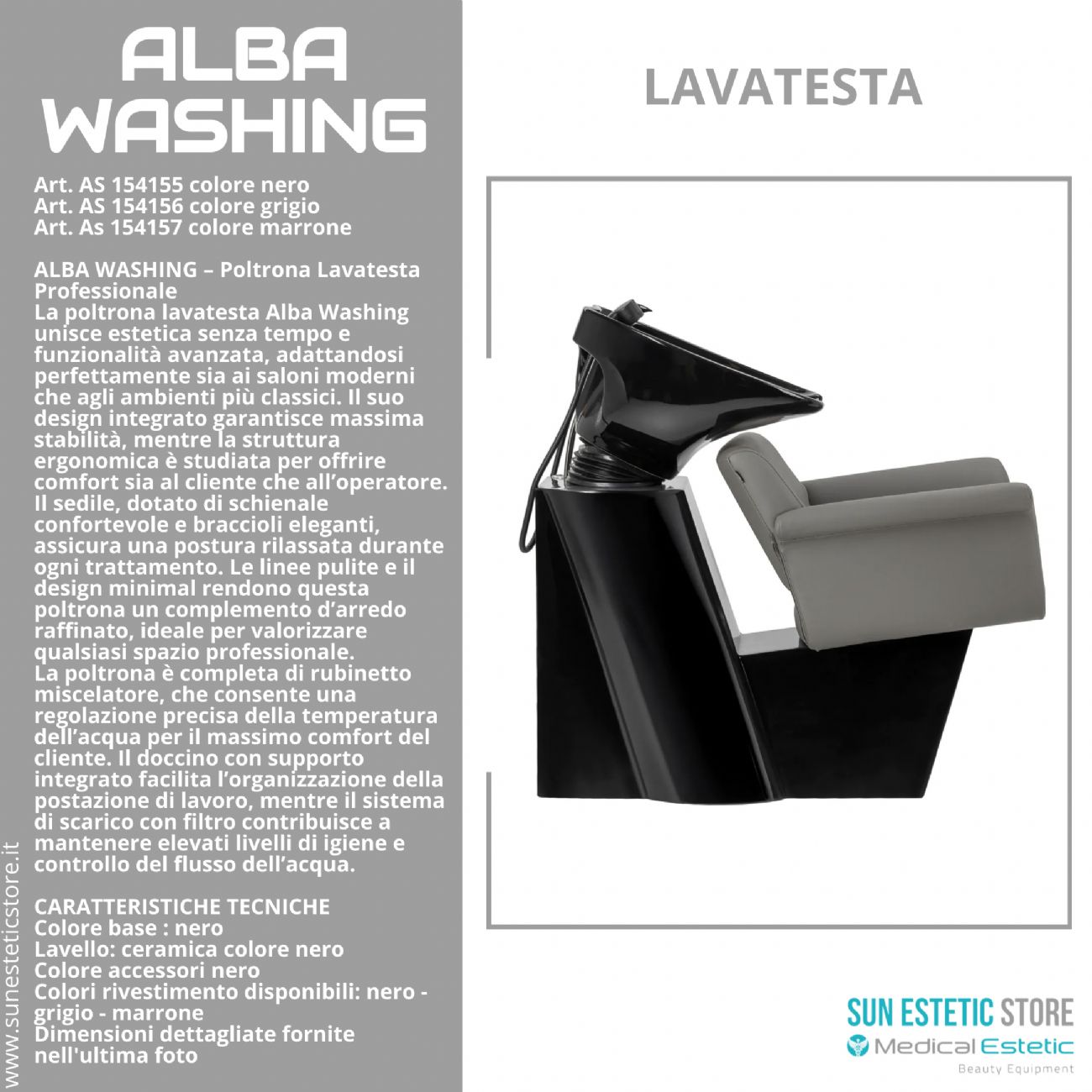 Alba washing poltrona lavatesta