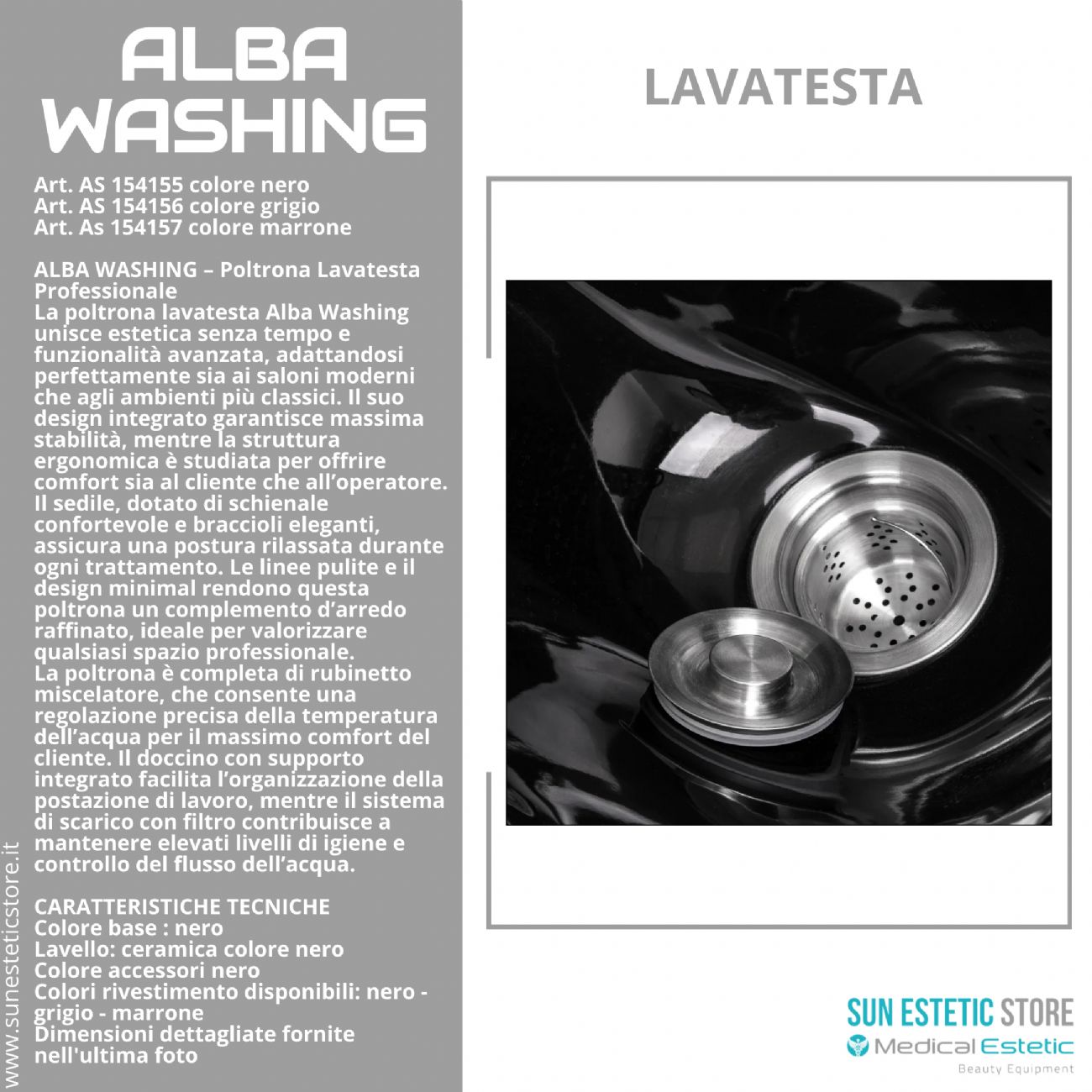 Alba washing poltrona lavatesta