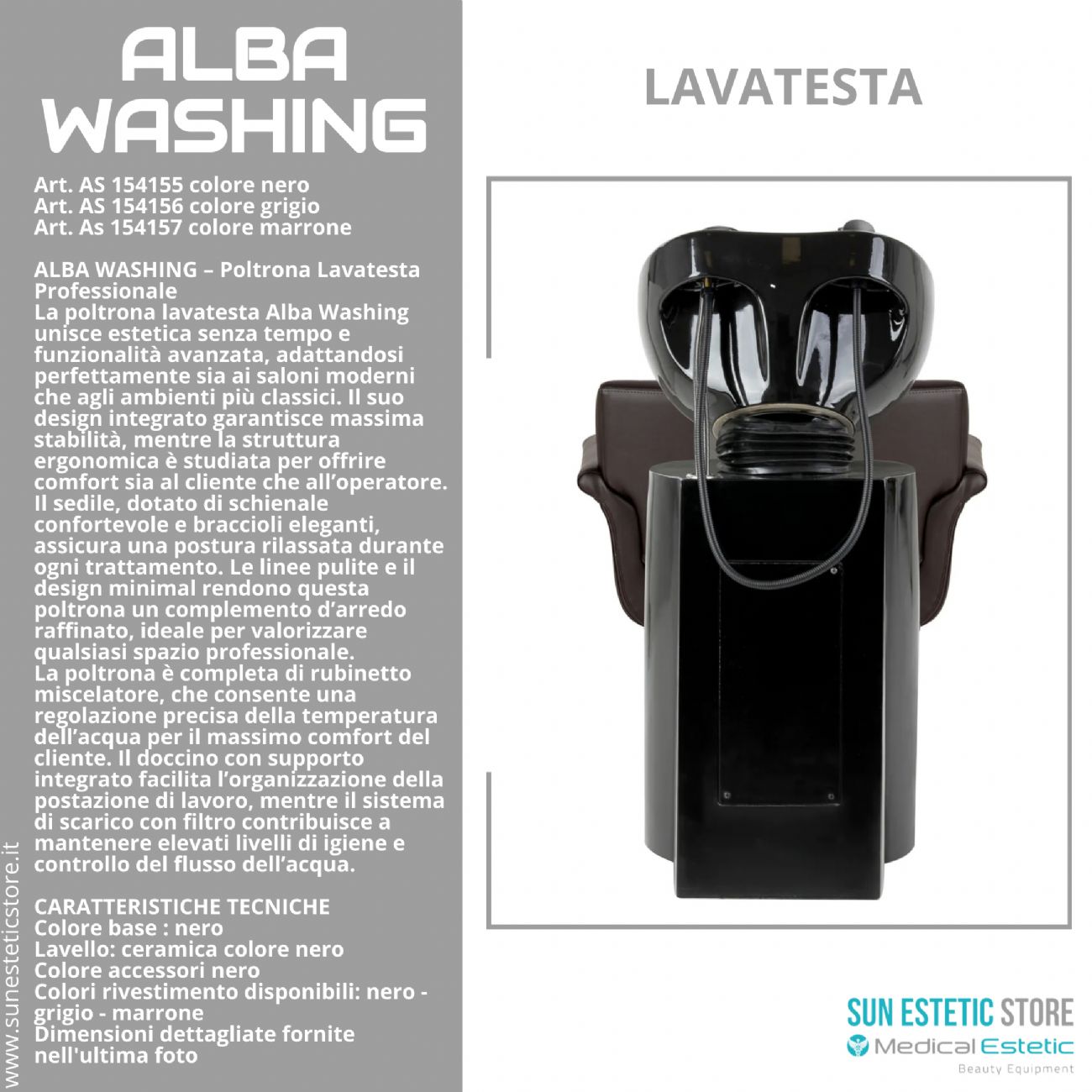 Alba washing poltrona lavatesta