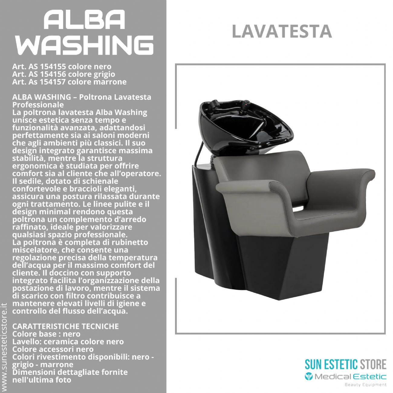 Alba washing poltrona lavatesta