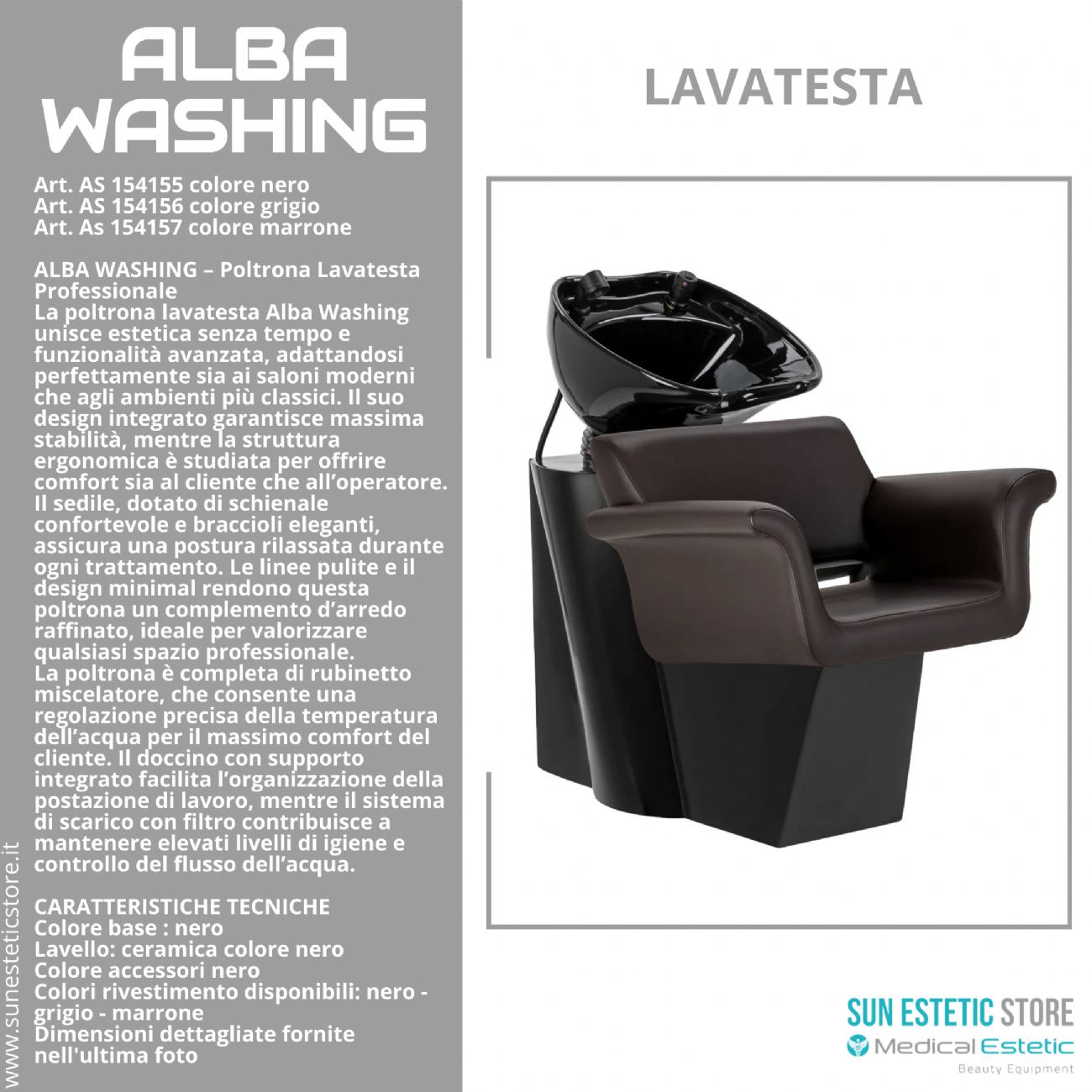 Alba washing poltrona lavatesta