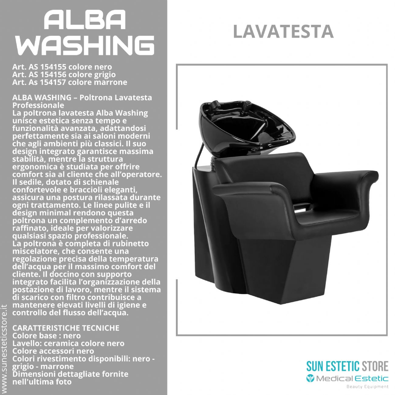 Alba washing poltrona lavatesta