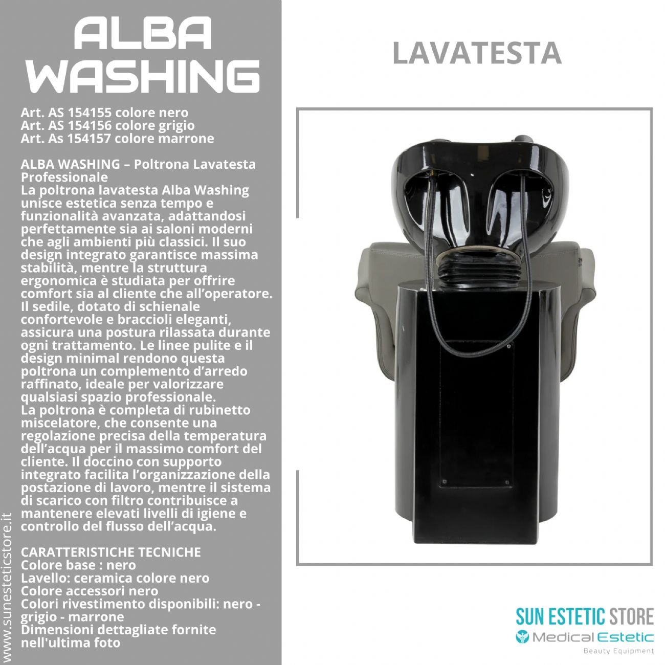 Alba washing poltrona lavatesta