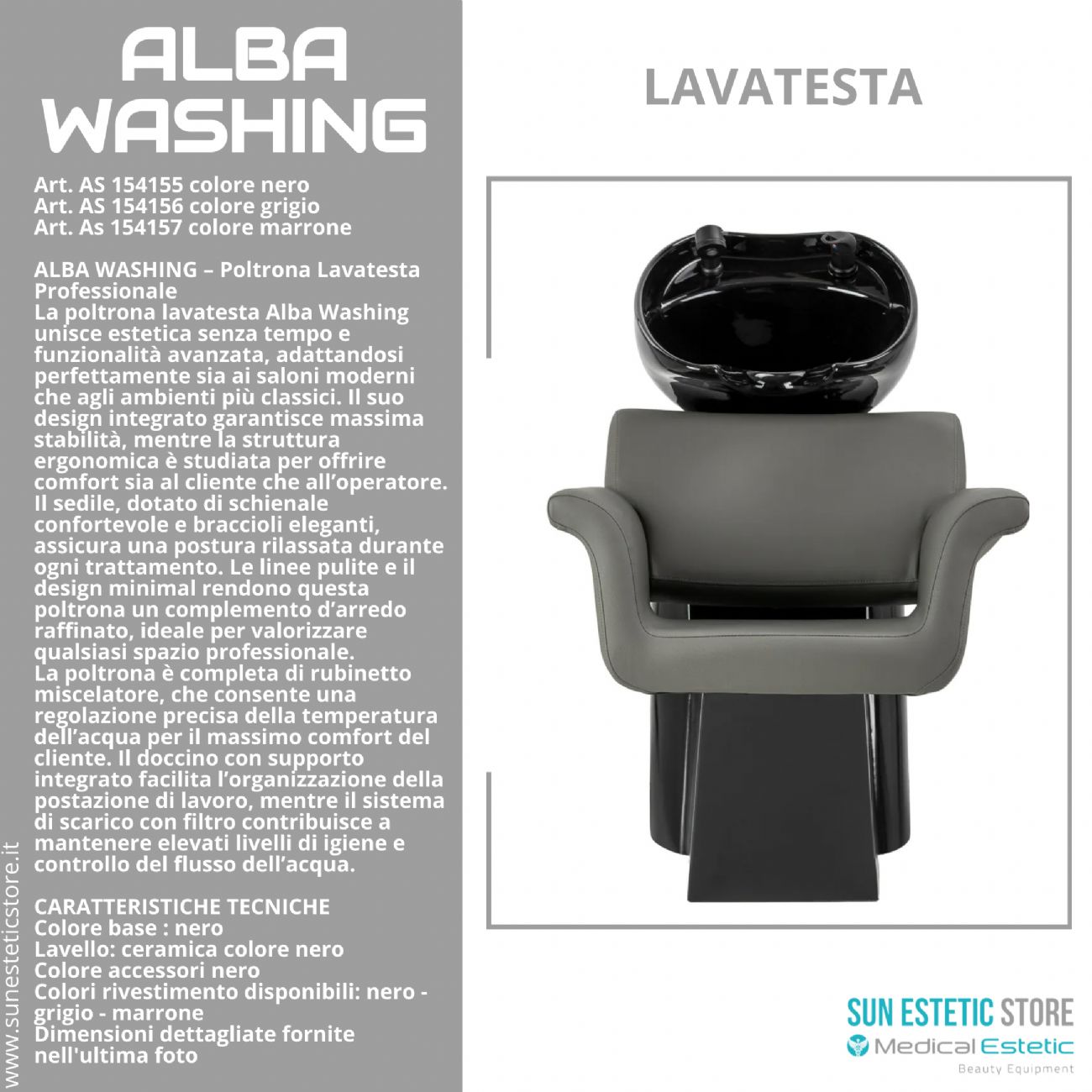 Alba washing poltrona lavatesta