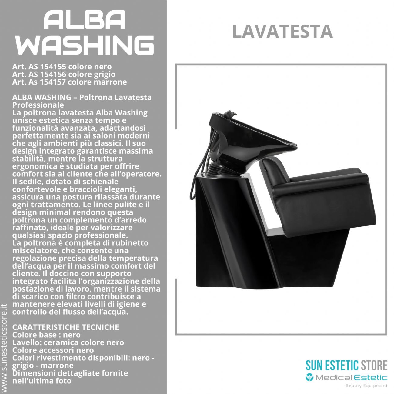 Alba washing poltrona lavatesta