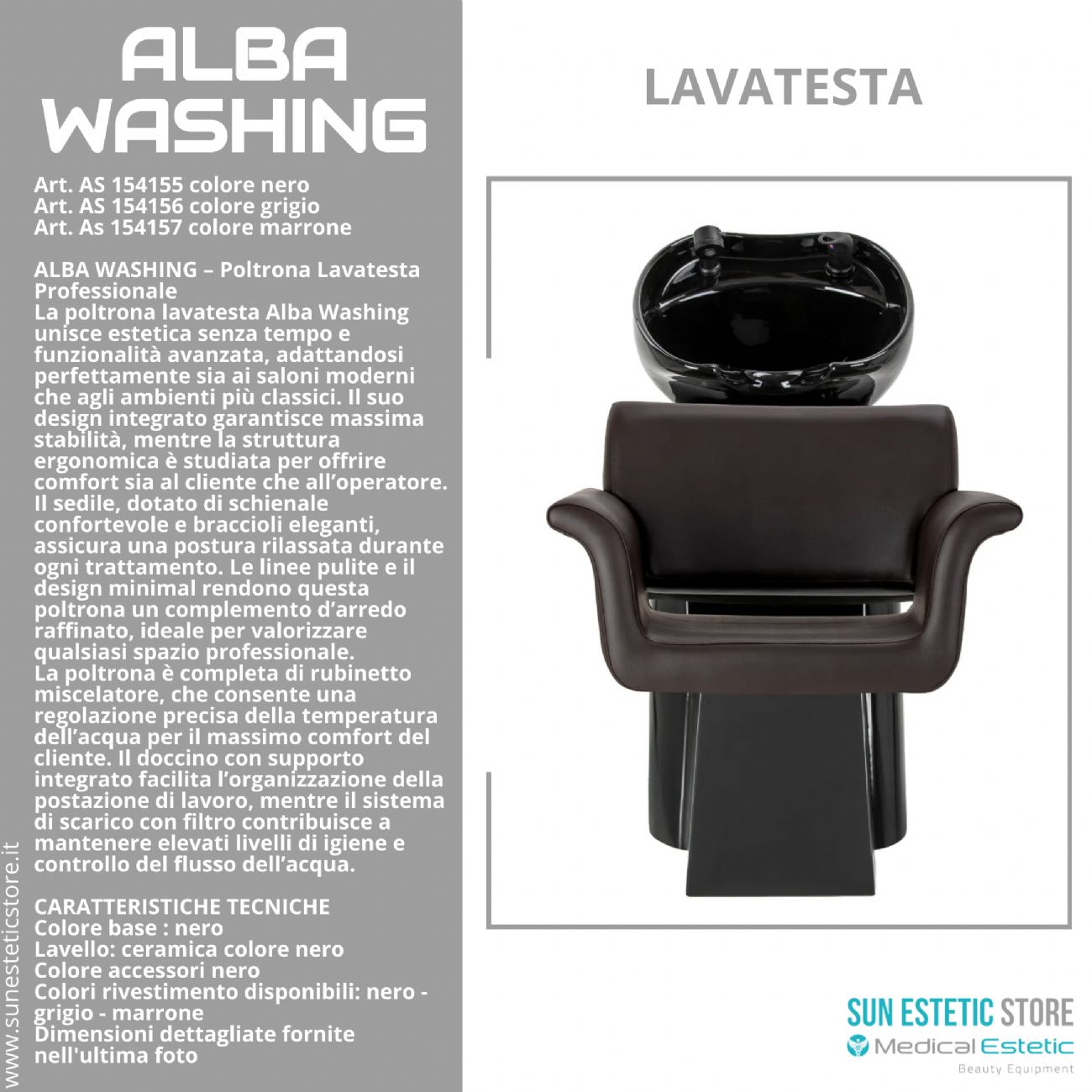 Alba washing poltrona lavatesta