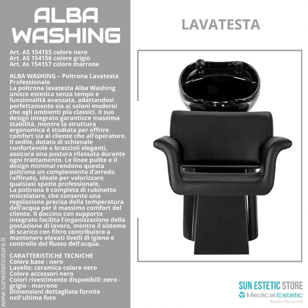 Alba washing poltrona lavatesta