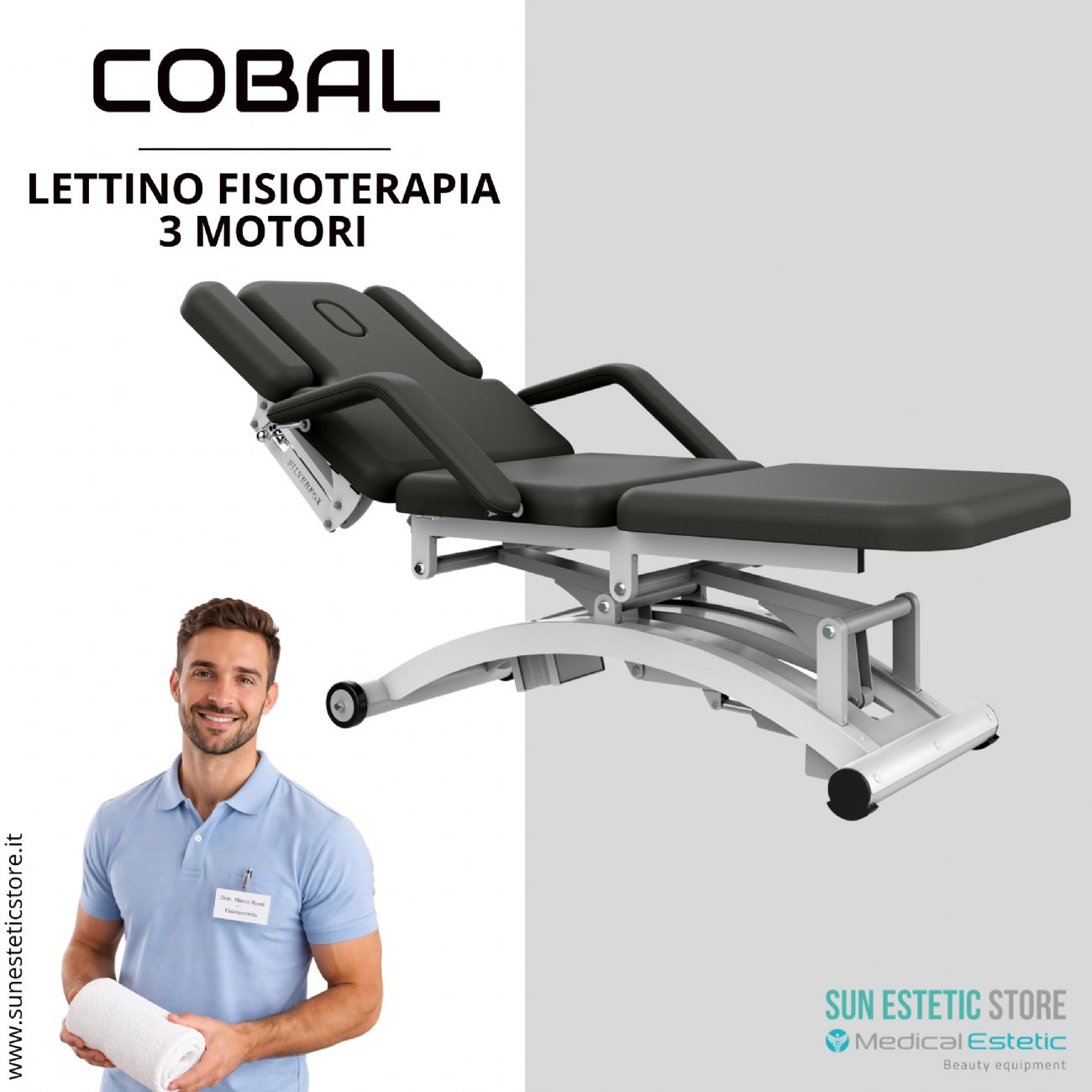 Cobal lettino massaggi fisioterapia 3 motori 2 snodi