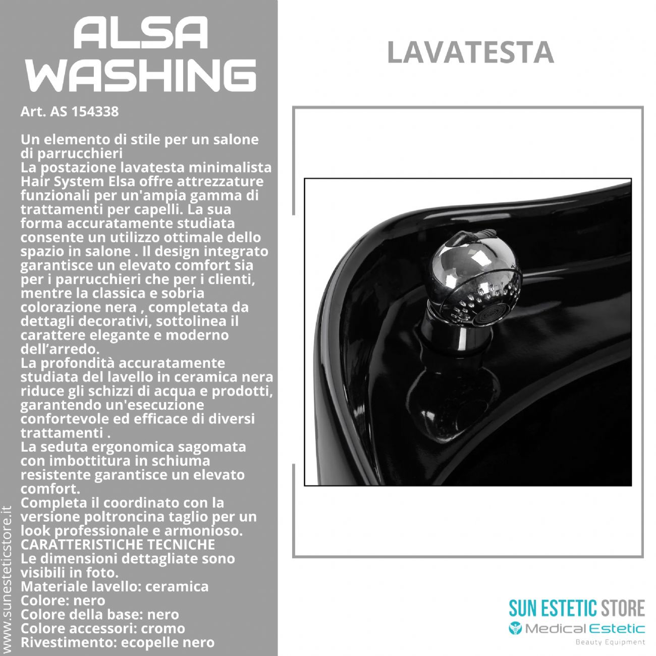 Elsa washing poltrona lavatesta parrucchiere