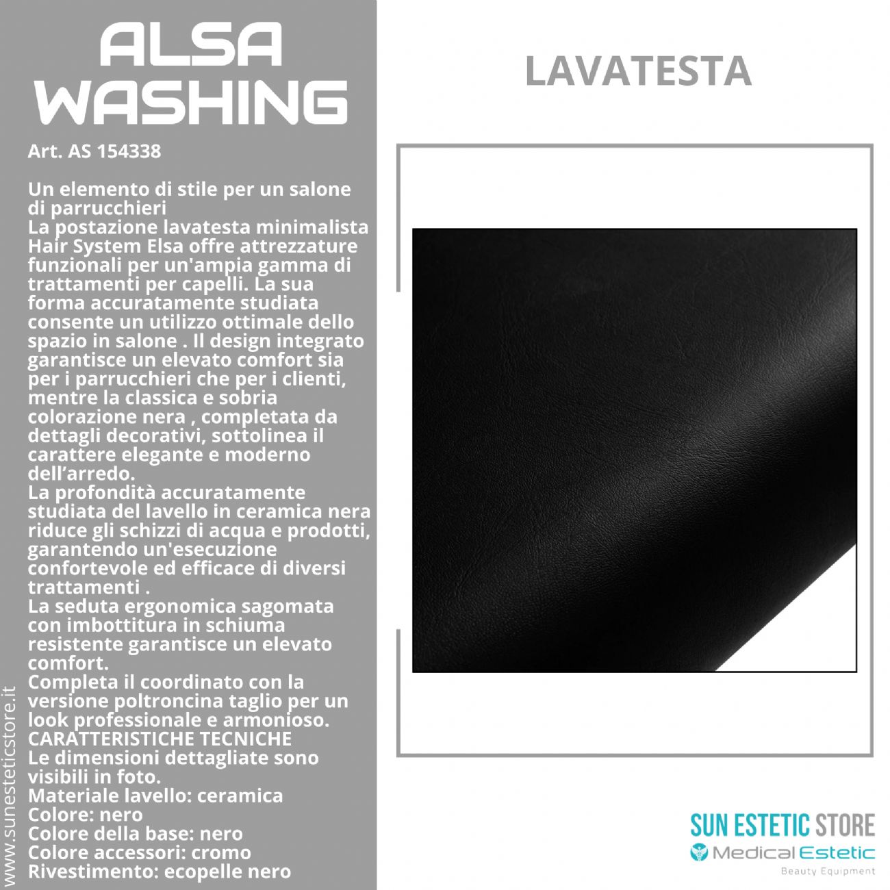 Elsa washing poltrona lavatesta parrucchiere