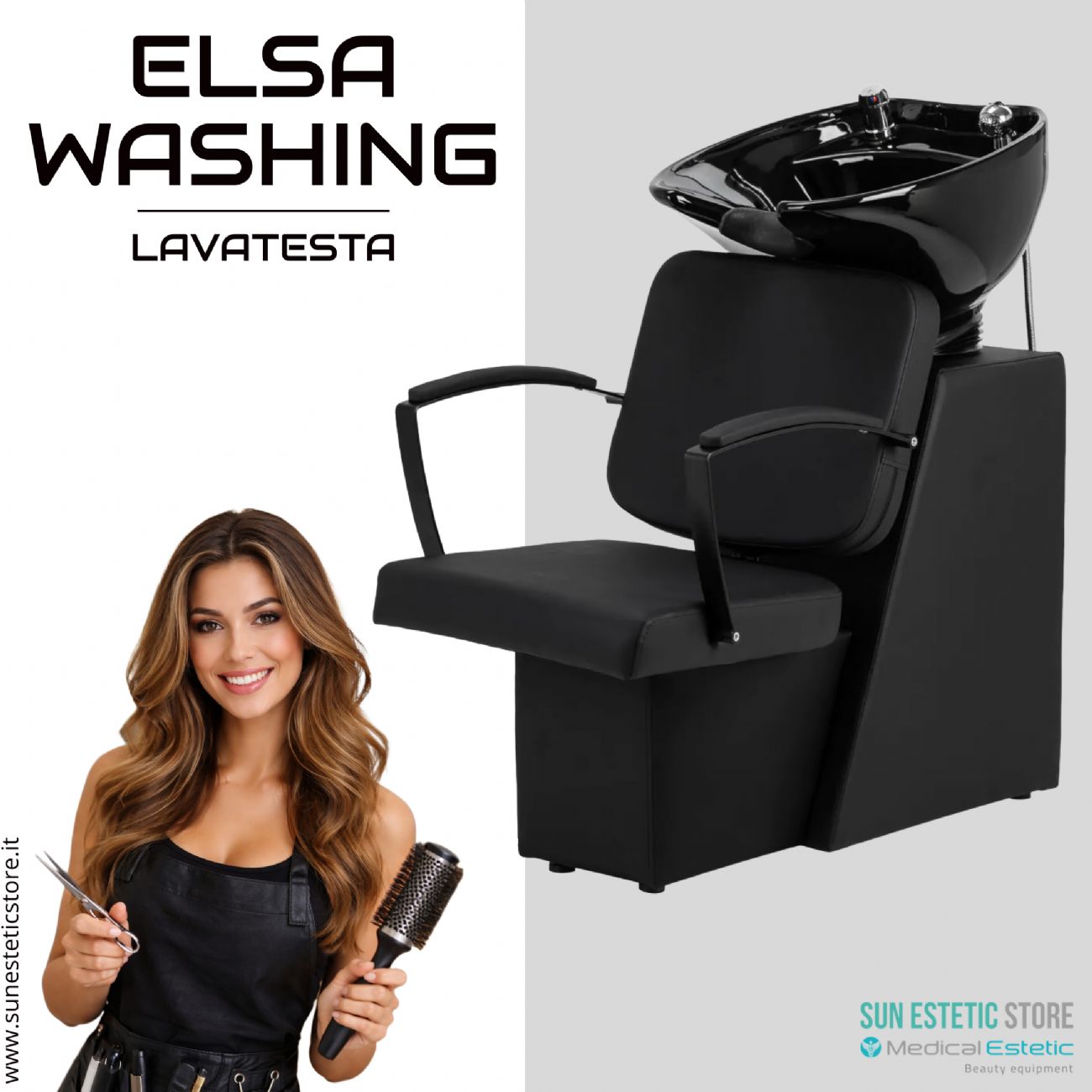 Elsa washing poltrona lavatesta parrucchiere