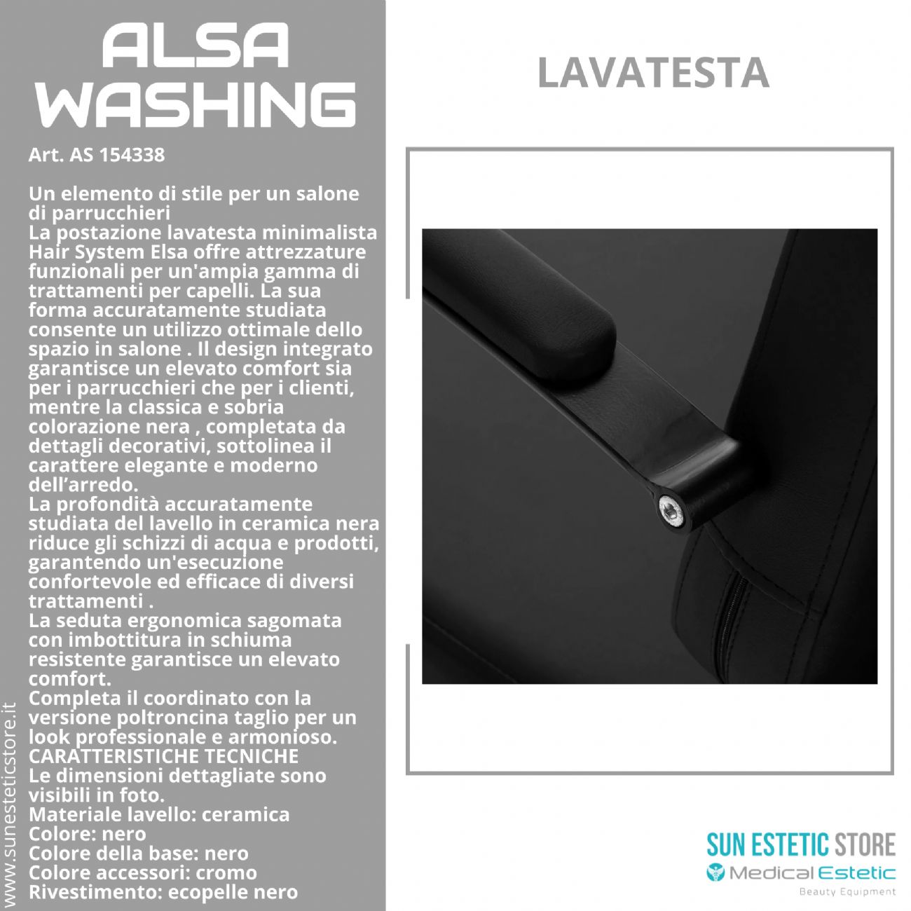 Elsa washing poltrona lavatesta parrucchiere