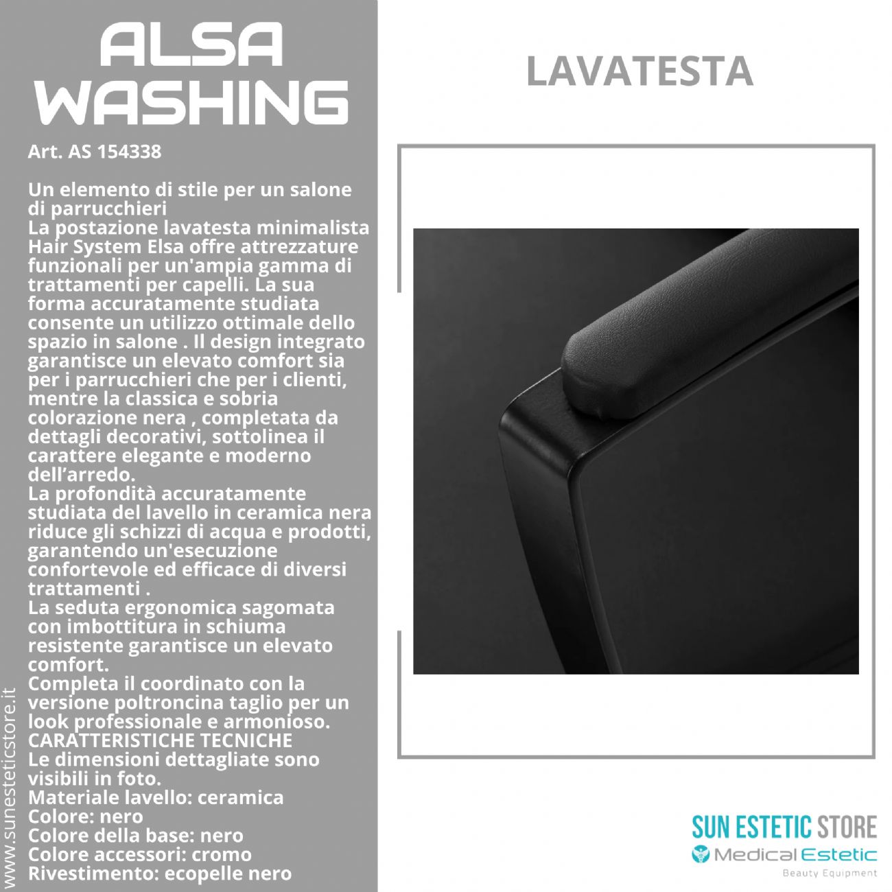 Elsa washing poltrona lavatesta parrucchiere