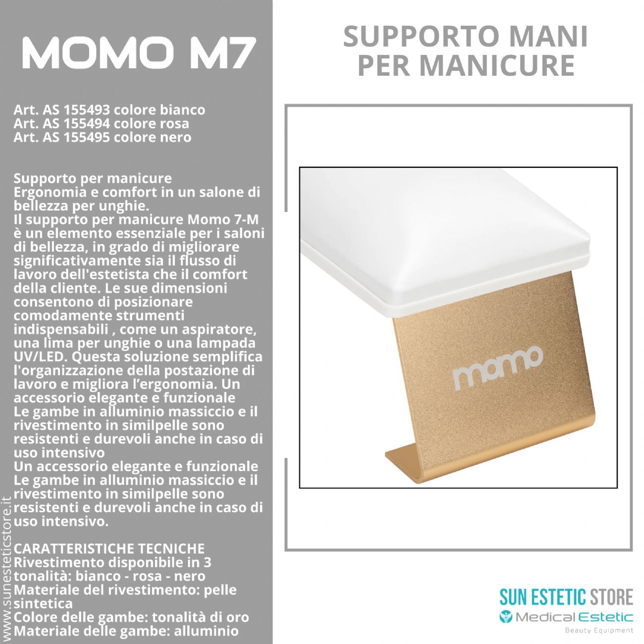 Momo M-7 supporto mani per manicure