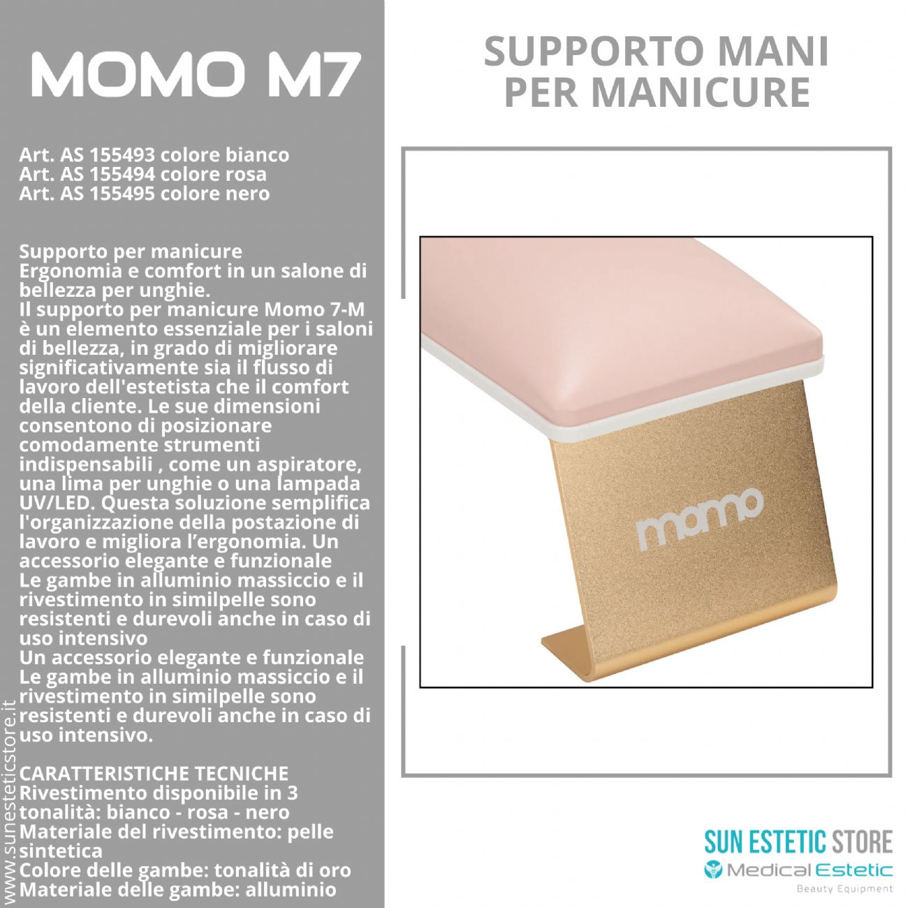 Momo M-7 supporto mani per manicure