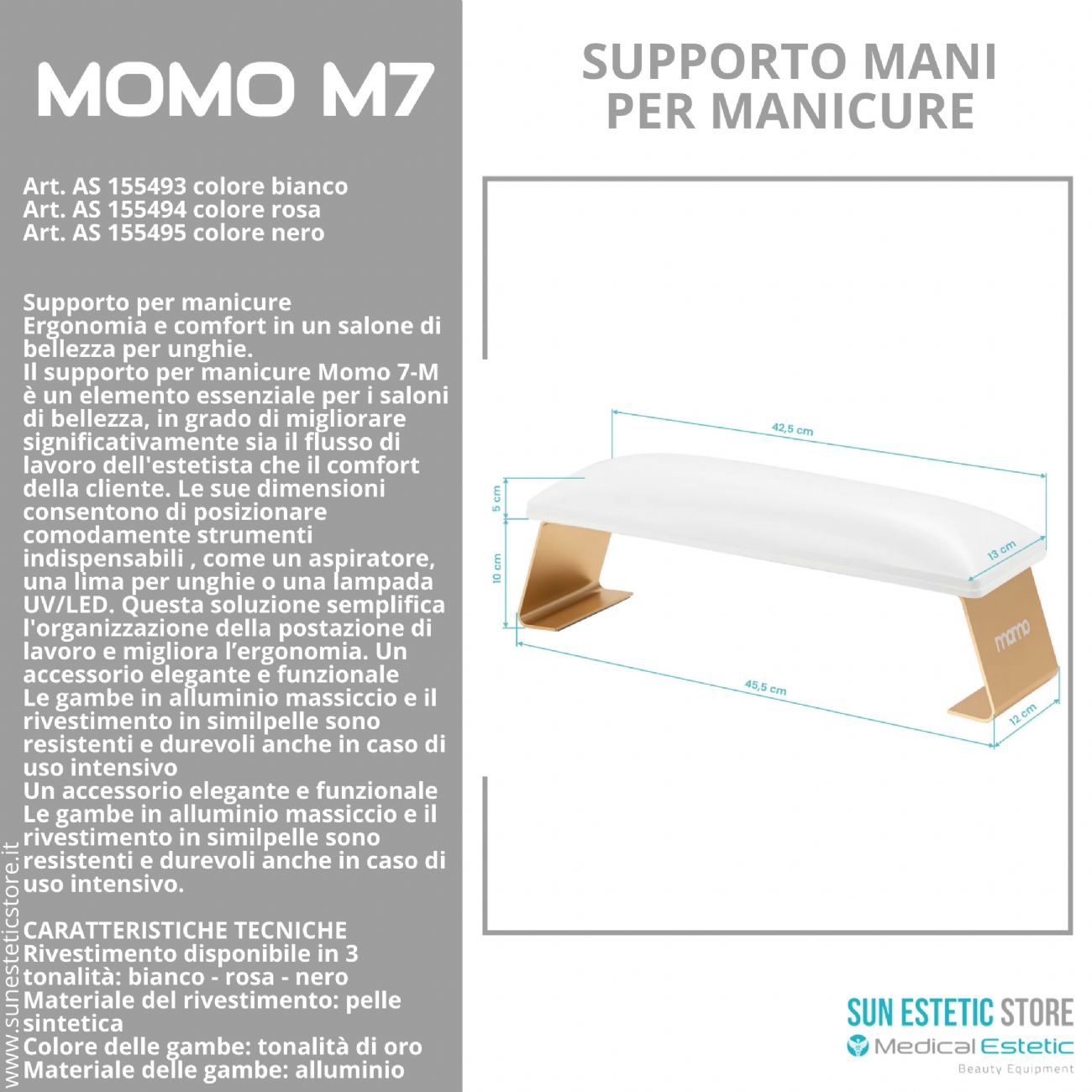 Momo M-7 supporto mani per manicure