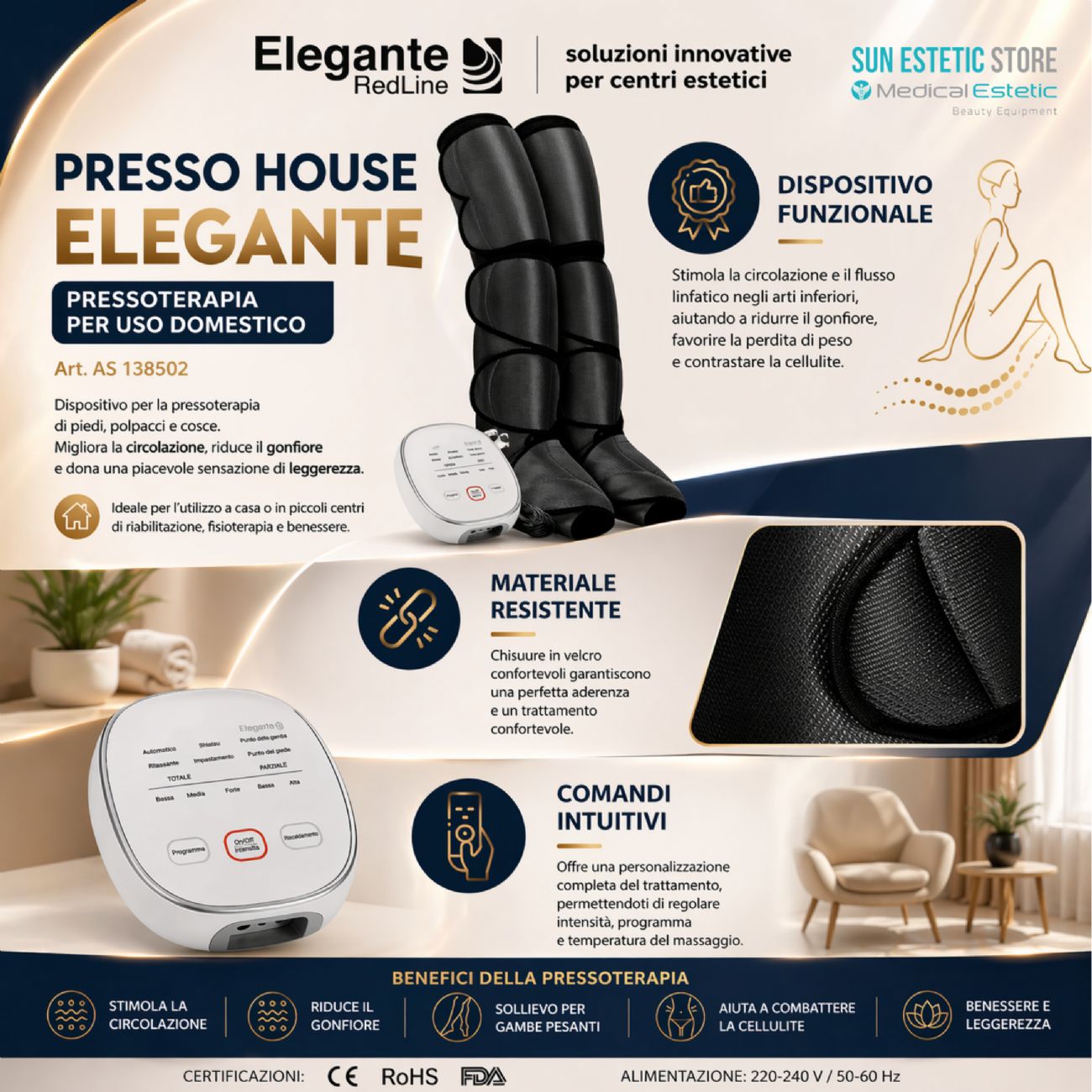 Presso House Elegante pressoterapia per uso domestico