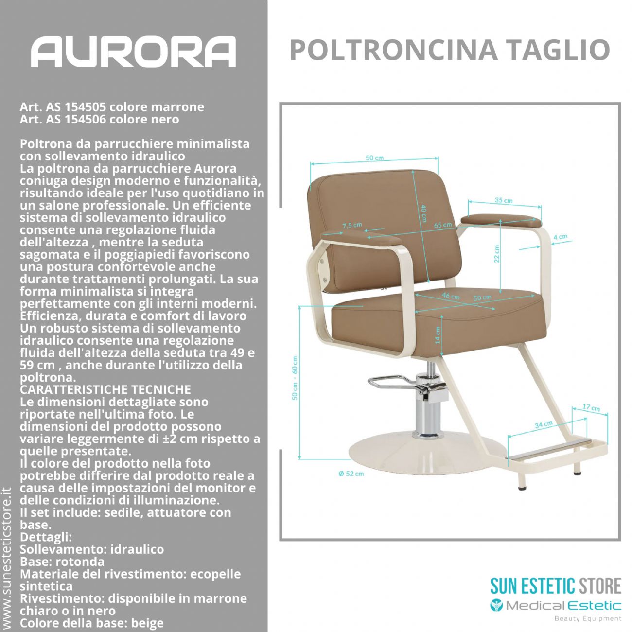 Aurora poltroncina taglio parrucchiere moderna
