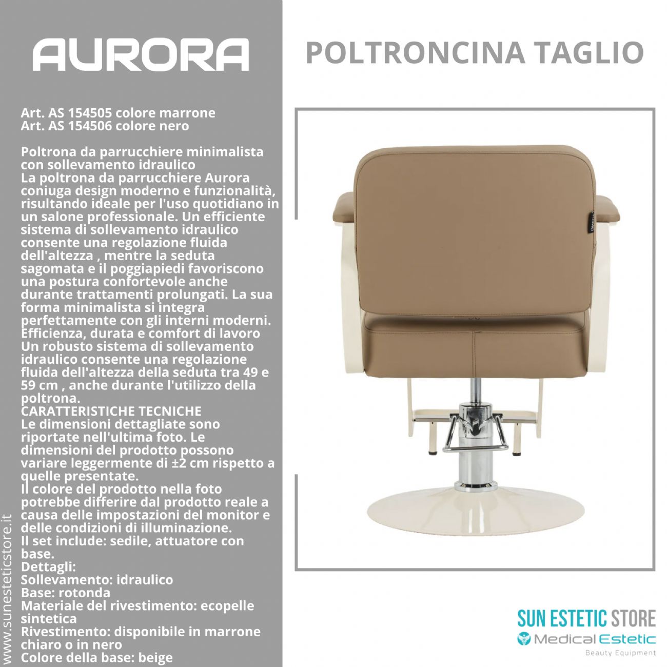 Aurora poltroncina taglio parrucchiere moderna