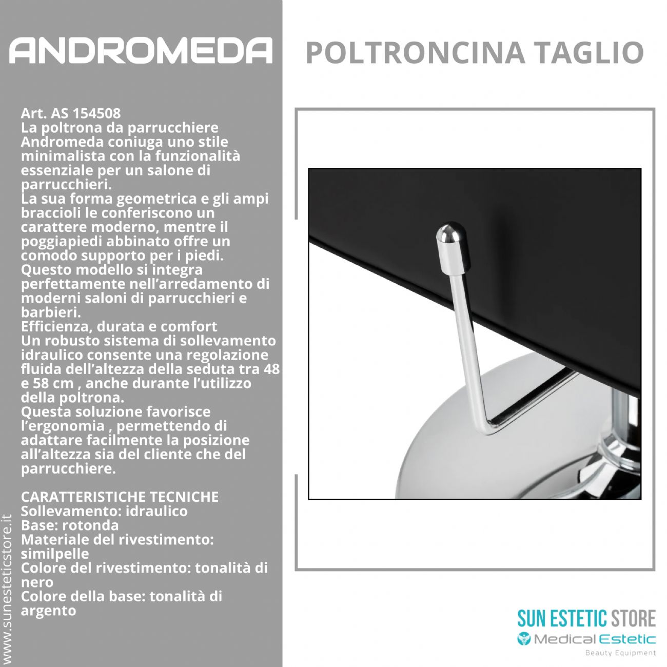Andromeda poltroncina taglio parrucchiere
