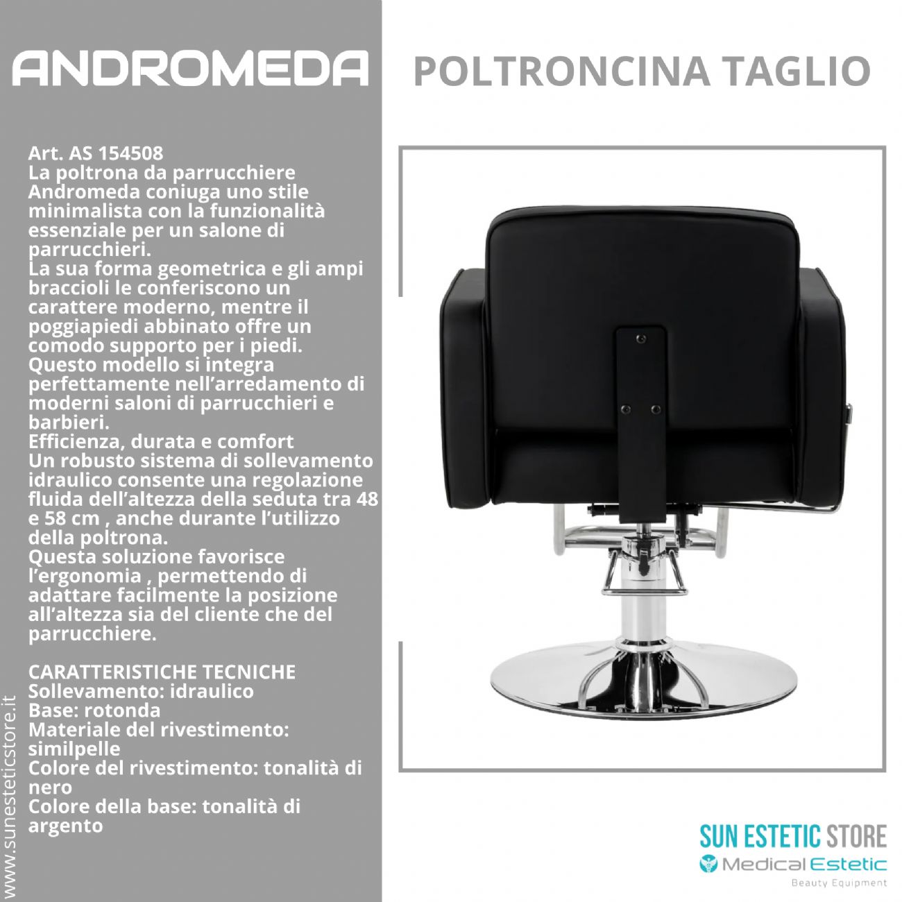 Andromeda poltroncina taglio parrucchiere