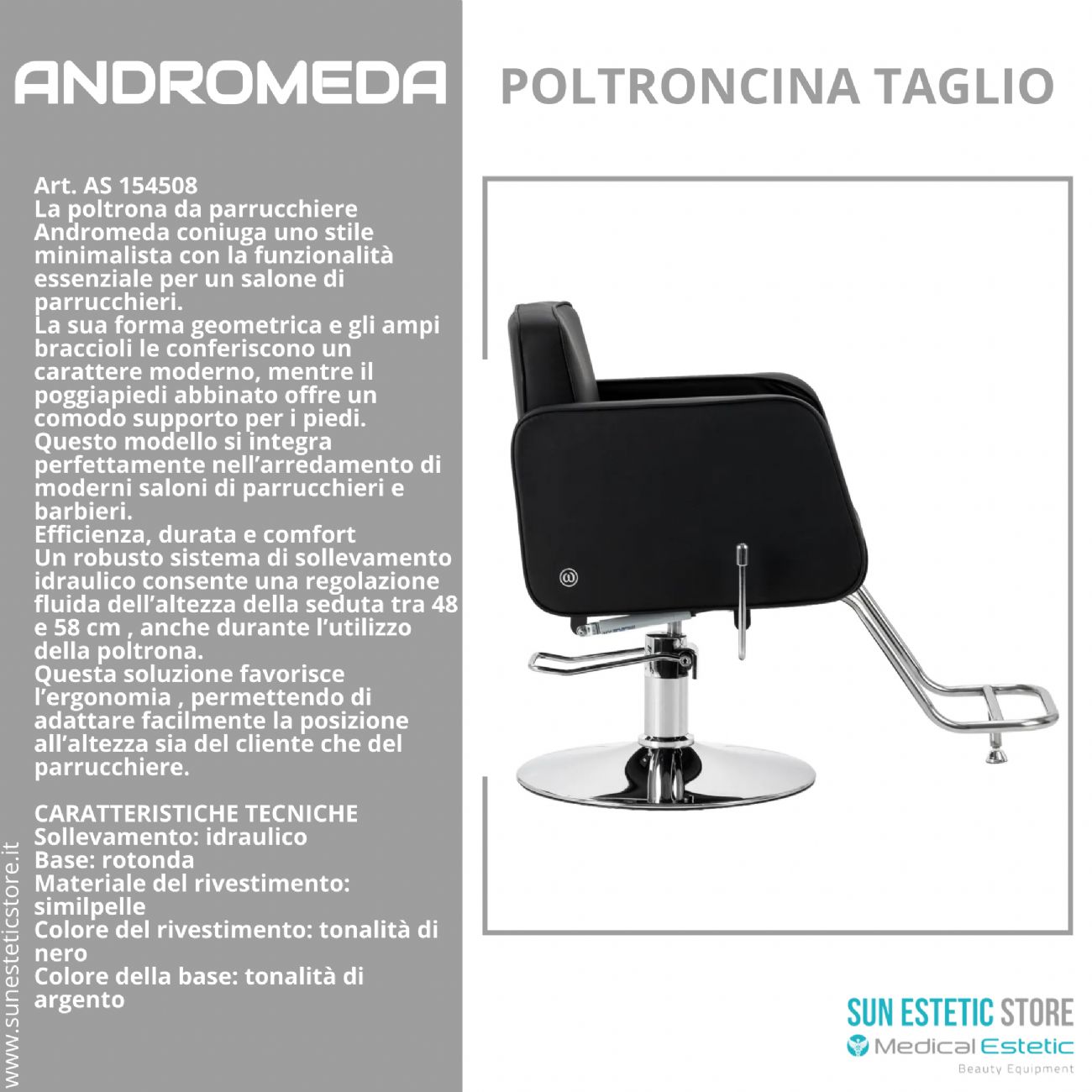 Andromeda poltroncina taglio parrucchiere